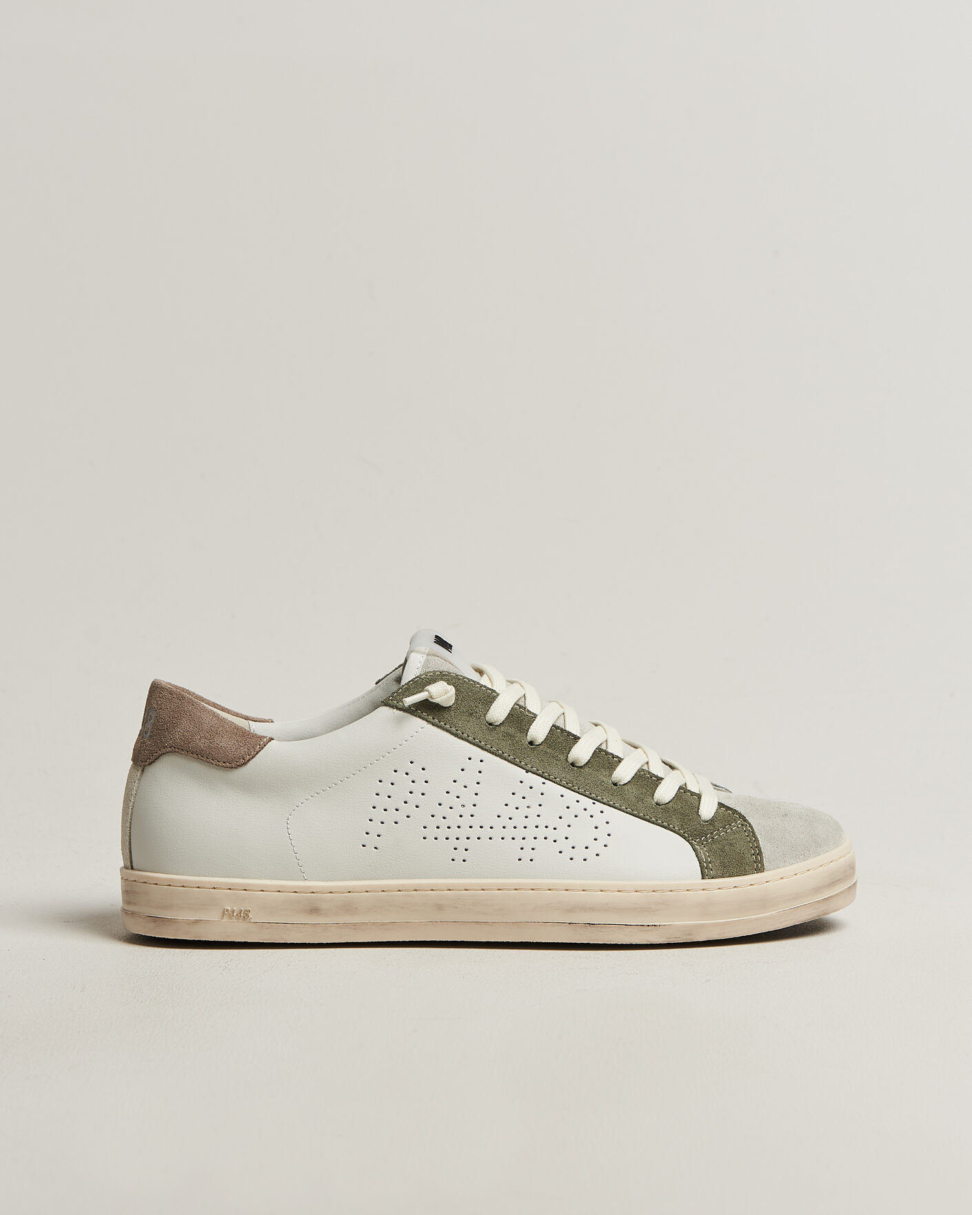 Hombres | Zapatillas | P448 | John Leather/Suede Sneaker White/Olive/Grey