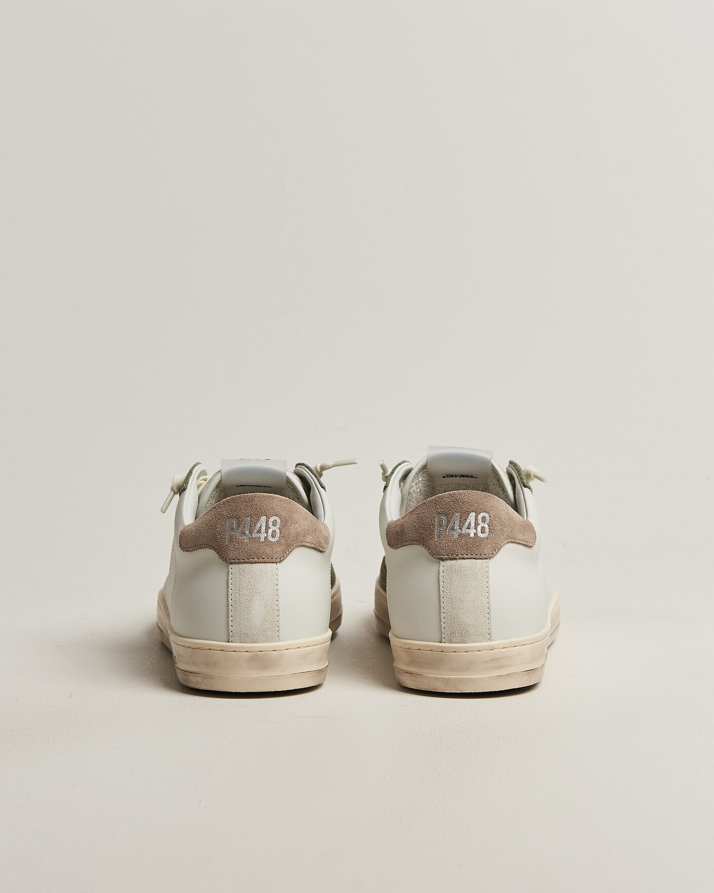 Hombres | Zapatillas | P448 | John Leather/Suede Sneaker White/Olive/Grey