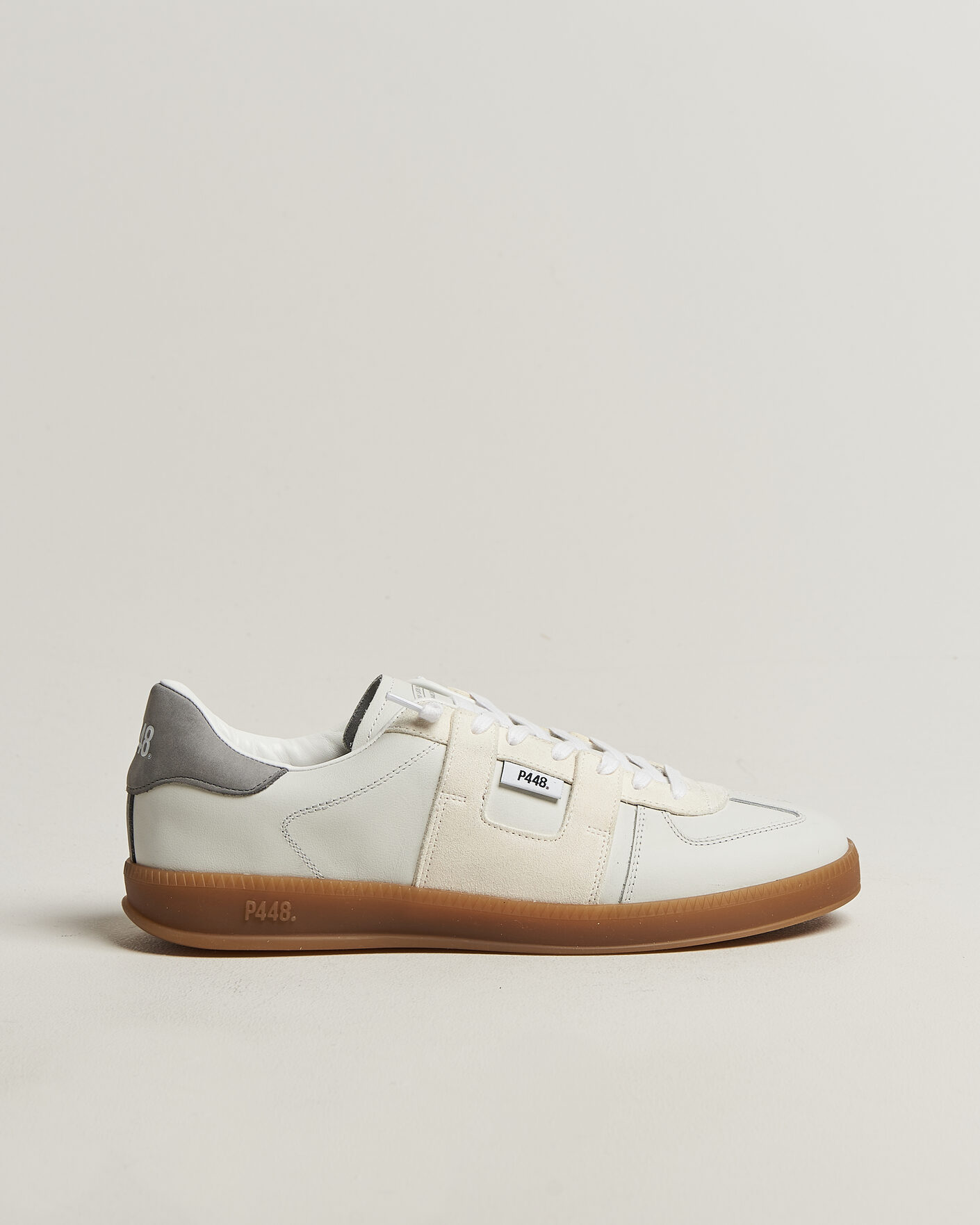 Hombres | Zapatillas | P448 | Monza Leather/Suede Sneaker White