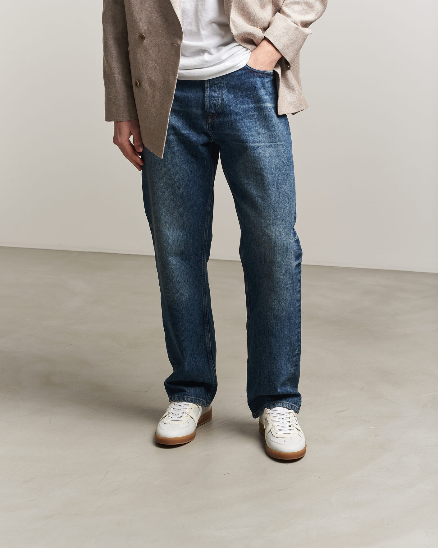 Hombres | Zapatillas | P448 | Monza Leather/Suede Sneaker White