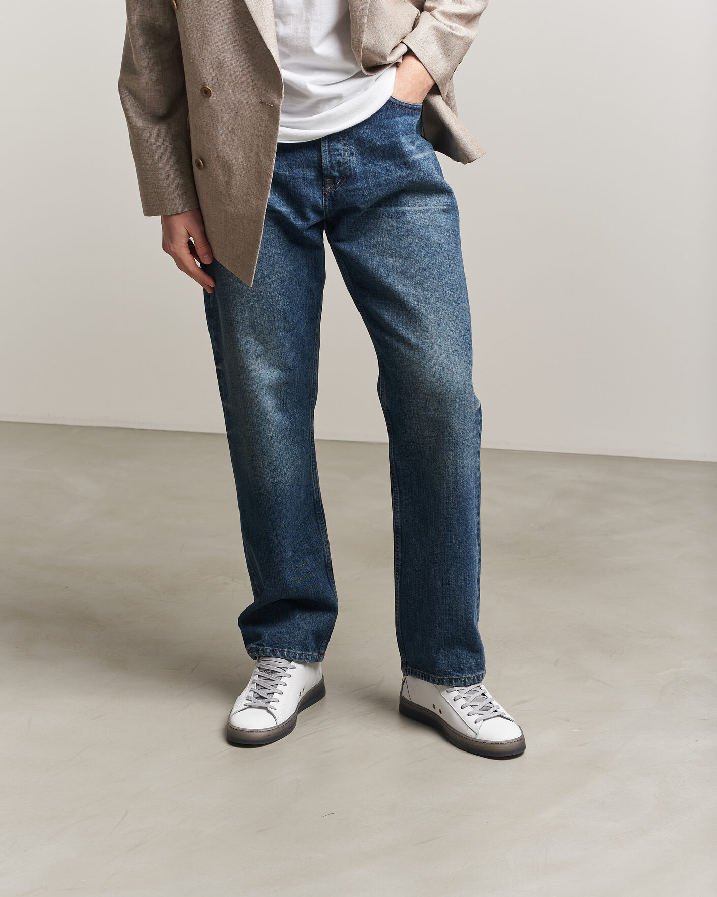 Hombres | Zapatillas | P448 | Jack Leather Sneaker White/Grey