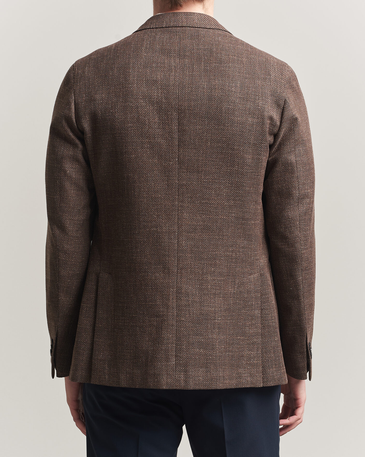 Hombres | Blazers | Incotex | Structured Cotton Blazer Dark Brown