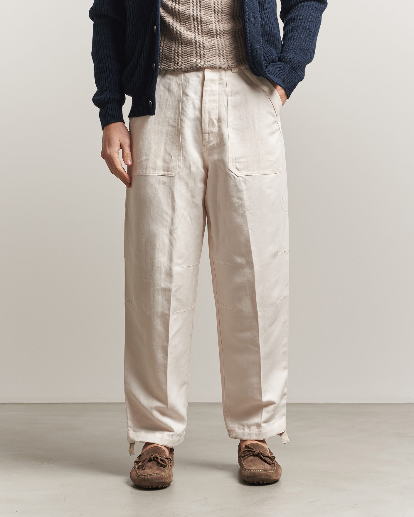 Hombres | Pantalones | Brunello Cucinelli | Linen Casual Pants Off White