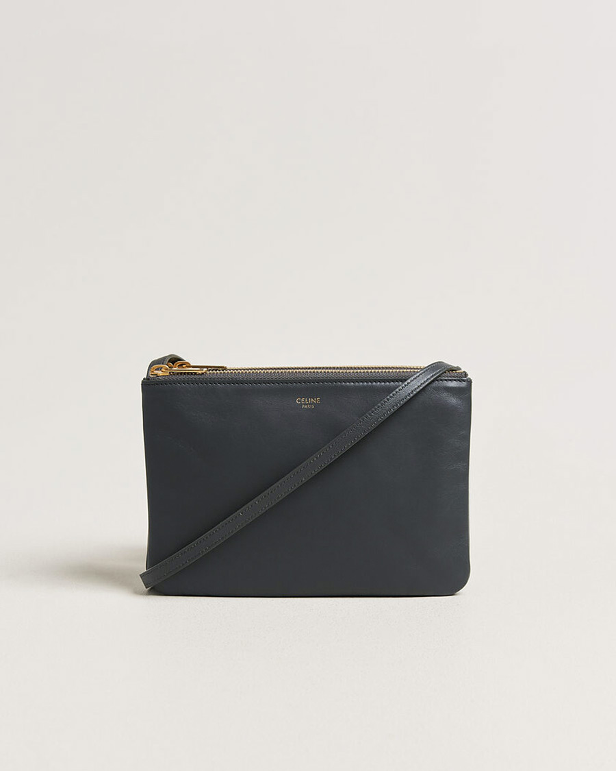 Hombres | Pre-Owned & Vintage Bags | Celine Pre-Owned | Trio Bag Small Leather Grey