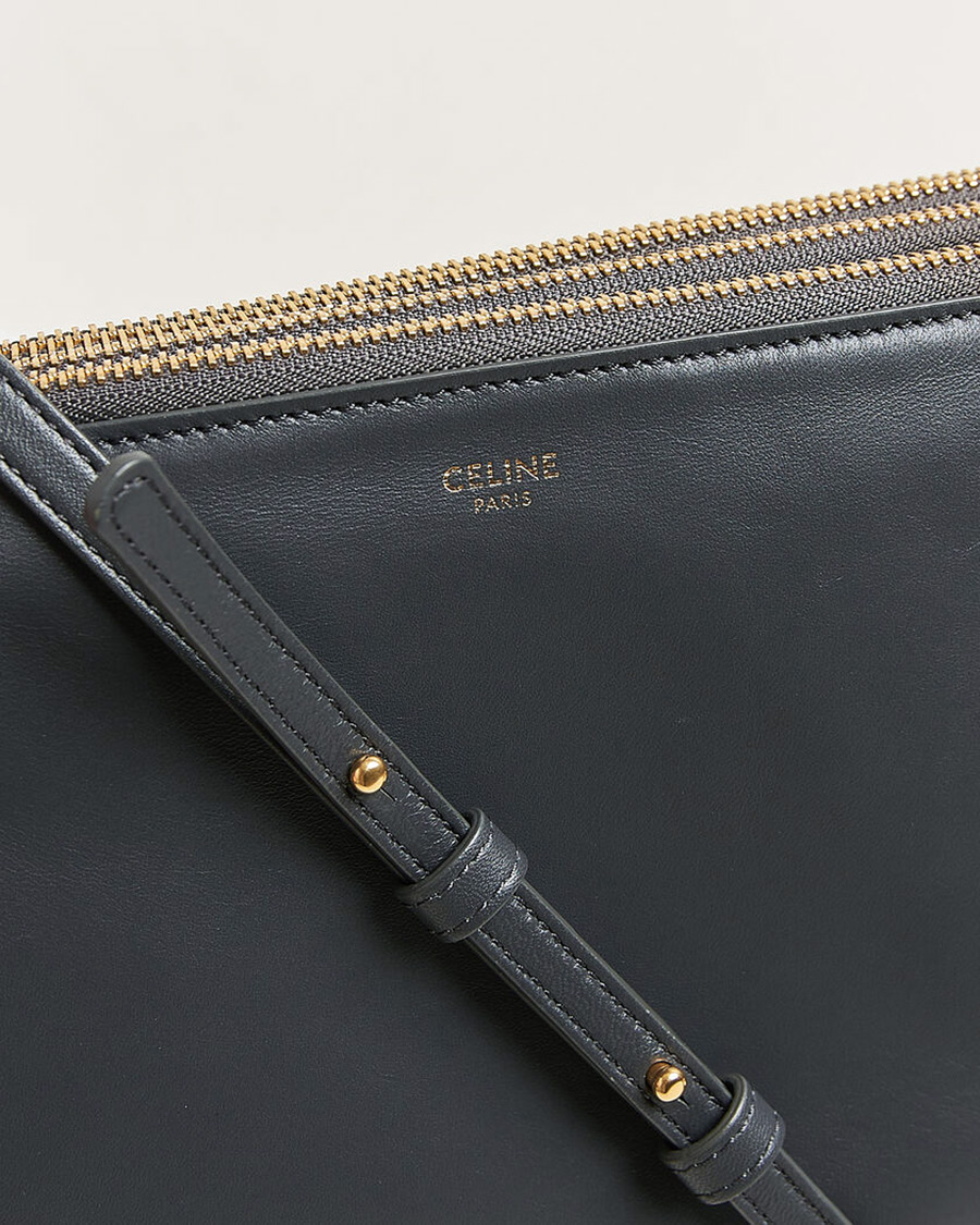 Hombres | Pre-Owned & Vintage Bags | Celine Pre-Owned | Trio Bag Small Leather Grey