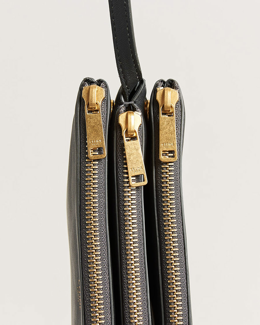 Hombres | Pre-Owned & Vintage Bags | Celine Pre-Owned | Trio Bag Small Leather Grey