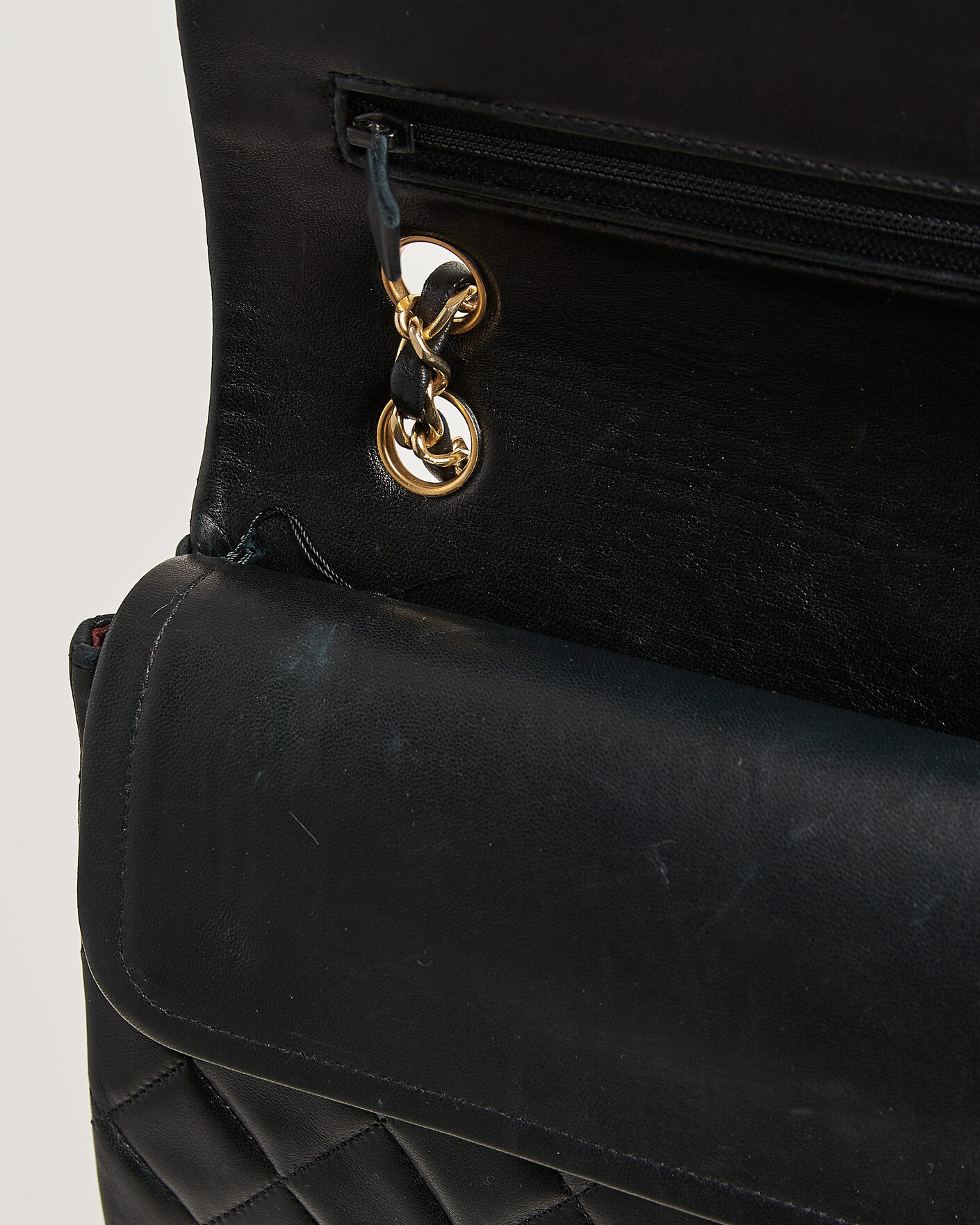 Hombres | Pre-Owned & Vintage Bags | Chanel Pre-Owned | Classic Medium Double Flap Bag Lambskin Black