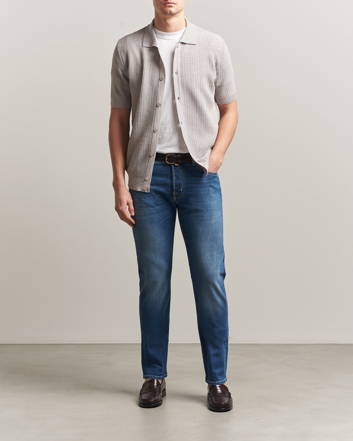 Hombres | Pantalones | Jacob Cohën | Bard Slim Fit Super Stretch Jeans Light Vintage