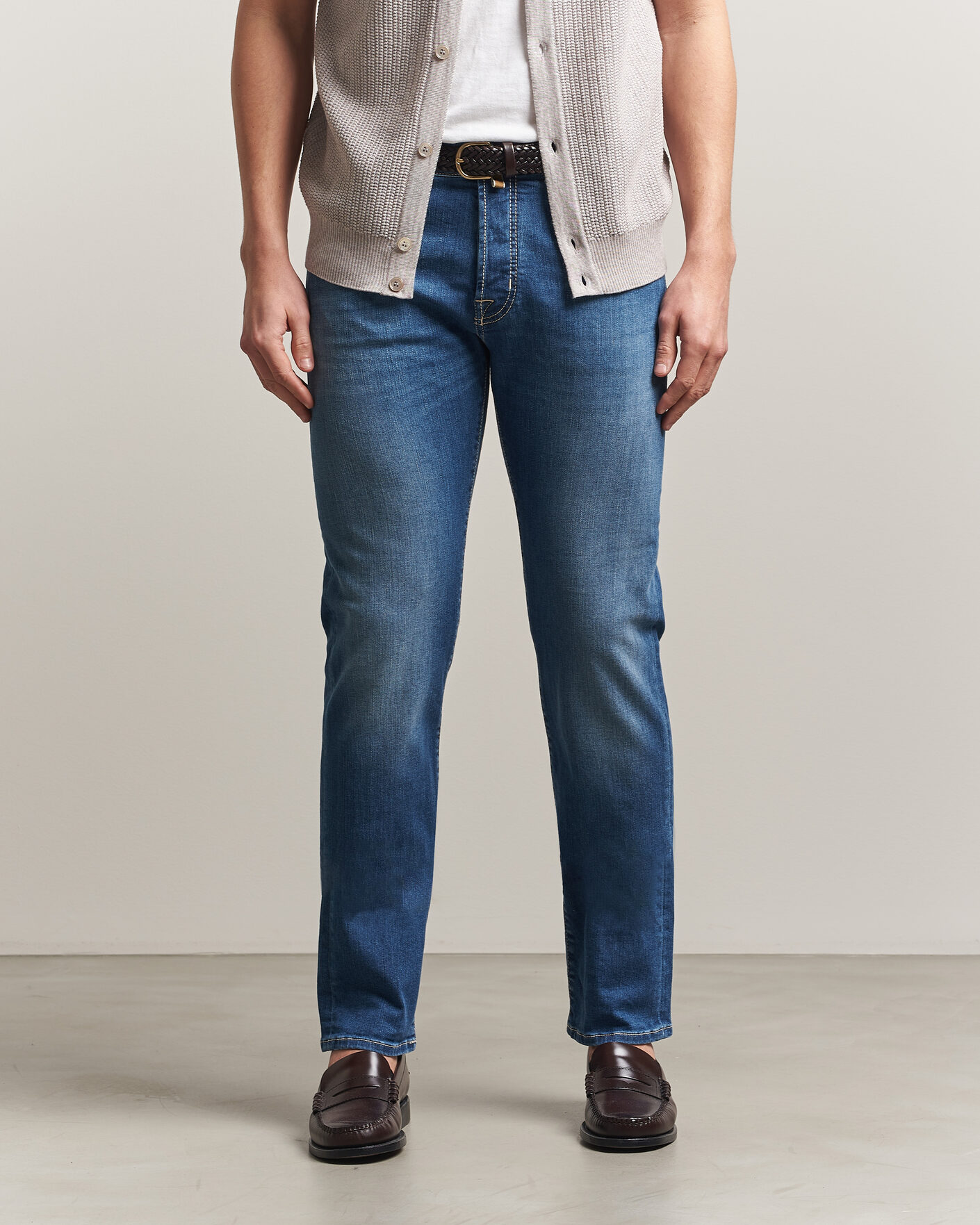 Hombres | Pantalones | Jacob Cohën | Bard Slim Fit Super Stretch Jeans Light Vintage