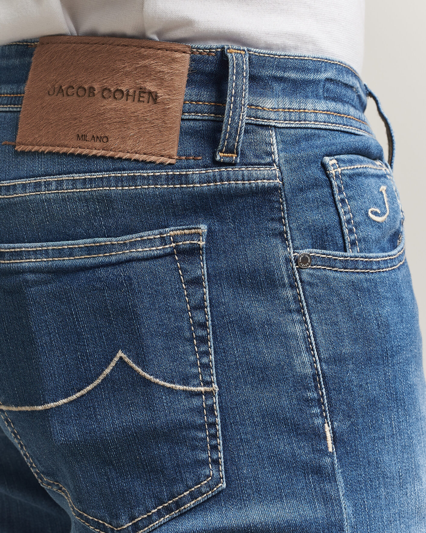 Hombres | Pantalones | Jacob Cohën | Bard Slim Fit Super Stretch Jeans Light Vintage