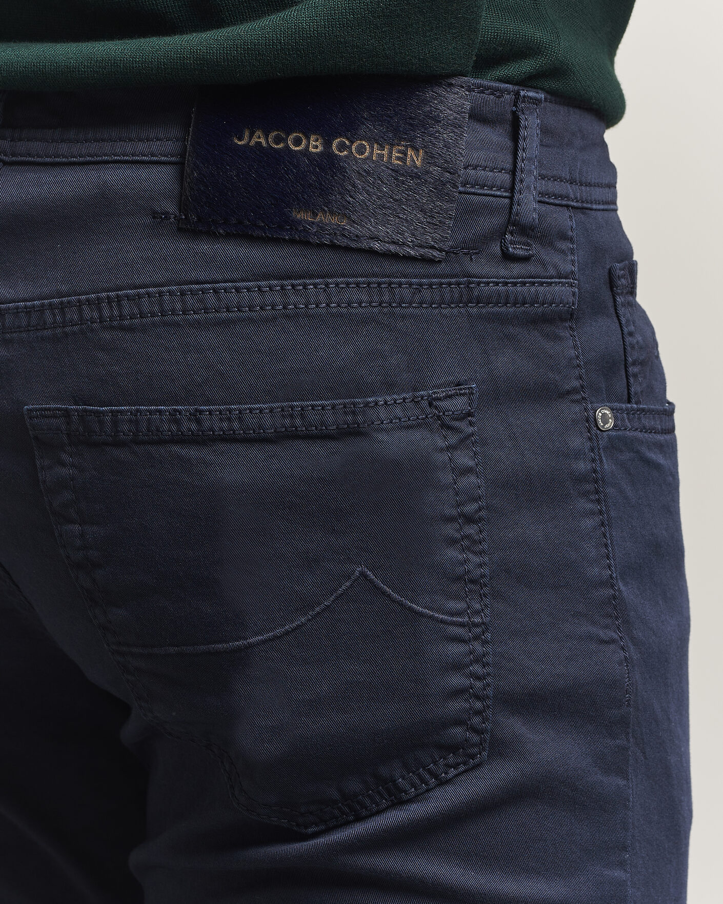 Hombres | Pantalones | Jacob Cohën | Bard Garment Dyed Gabardine Trousers Navy Blue