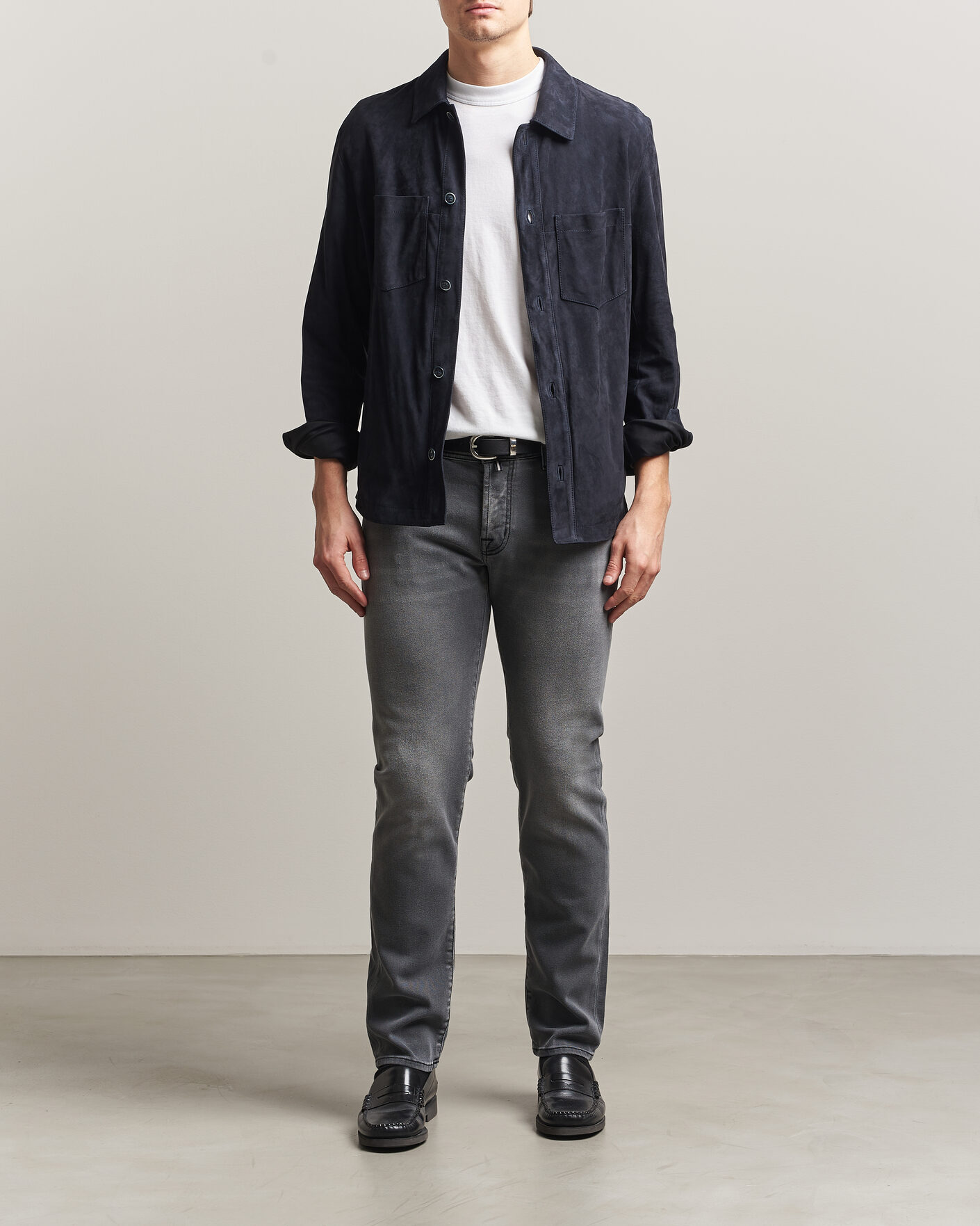 Hombres | Pantalones | Jacob Cohën | Nick Slim Fit Power Stretch Jeans Light Black Wash