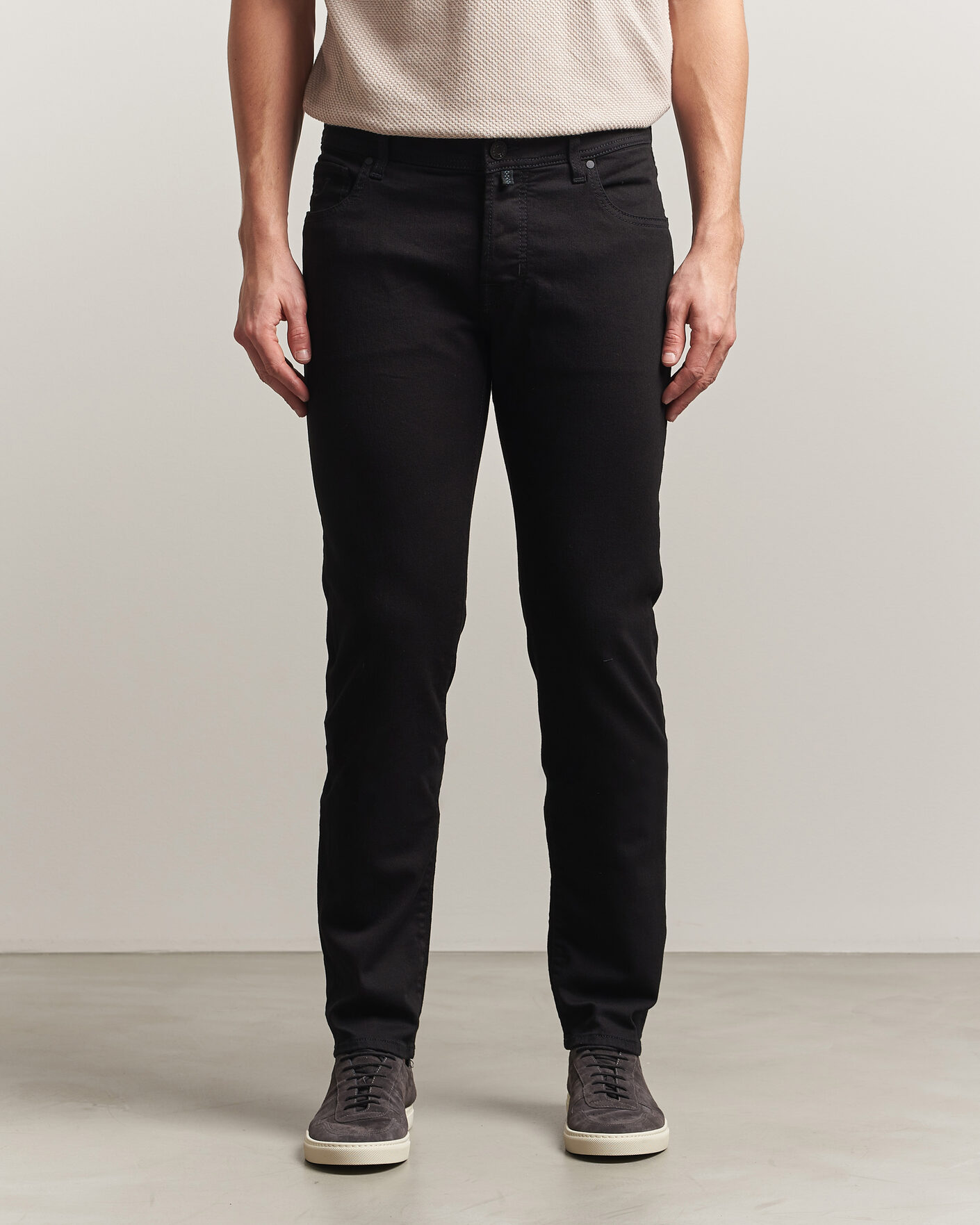 Hombres | Vaqueros | Jacob Cohën | Nick Slim Fit Stretch Stay Black Jeans Rinse Wash