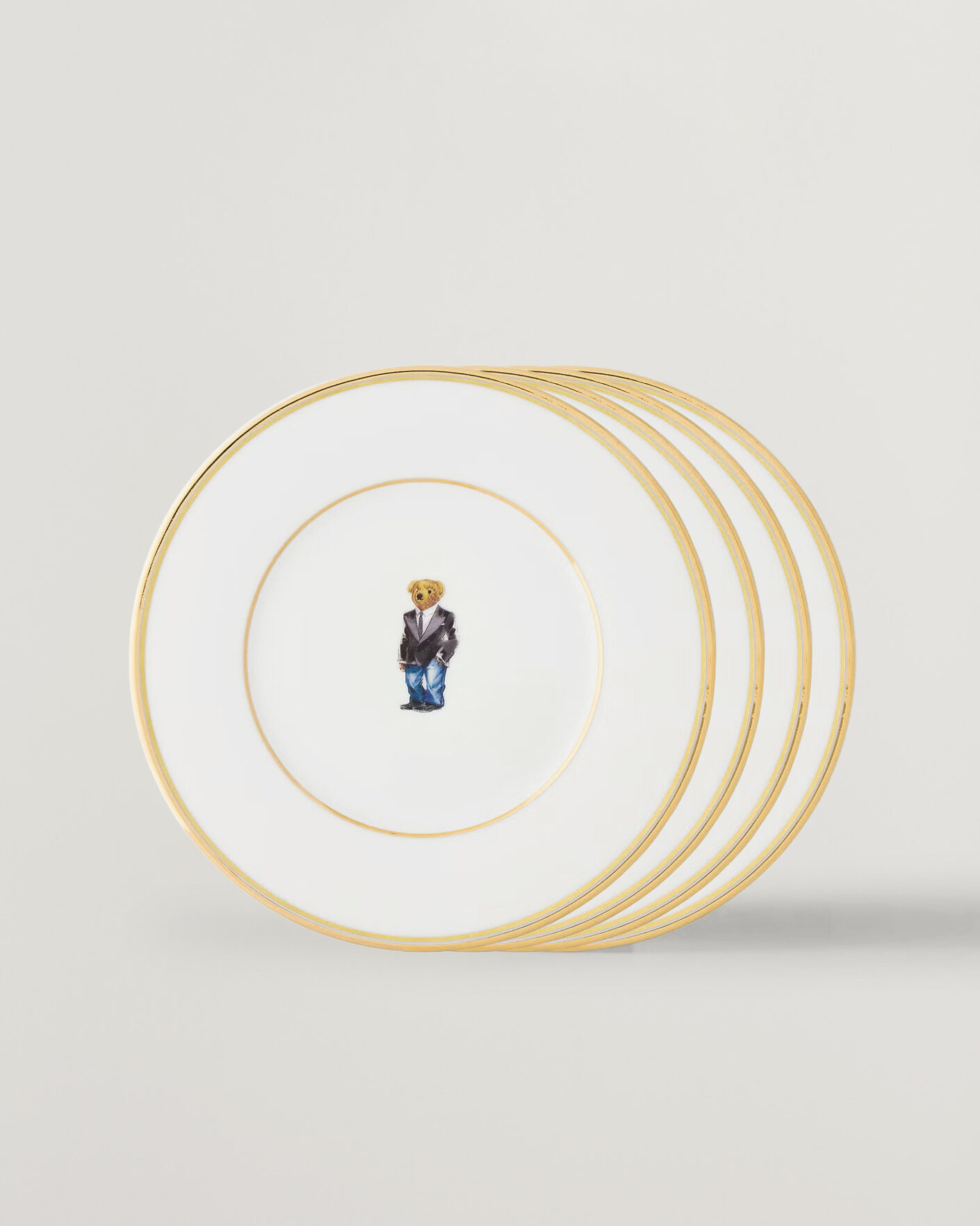 Hombres | Hogar | Ralph Lauren Home | Wilshire Tuxedo Bear Plate Set White/Gold