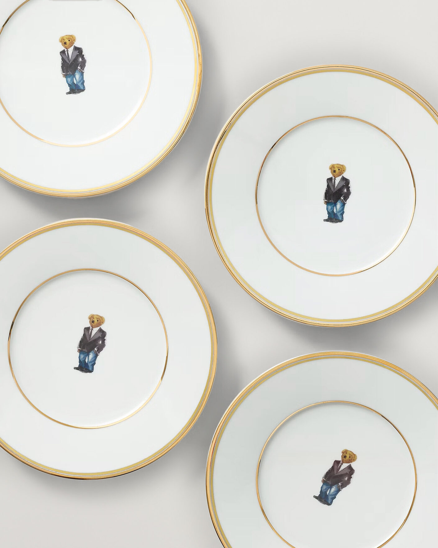 Hombres | Hogar | Ralph Lauren Home | Wilshire Tuxedo Bear Plate Set White/Gold