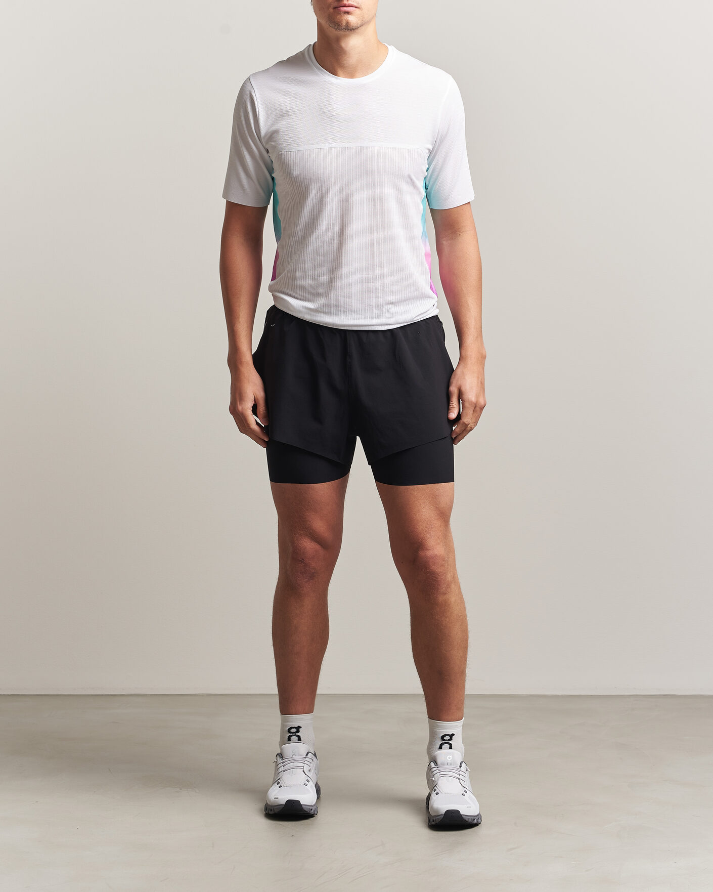 Hombres | Camisetas | SOAR Running | Hot Weather Tee White/Blue