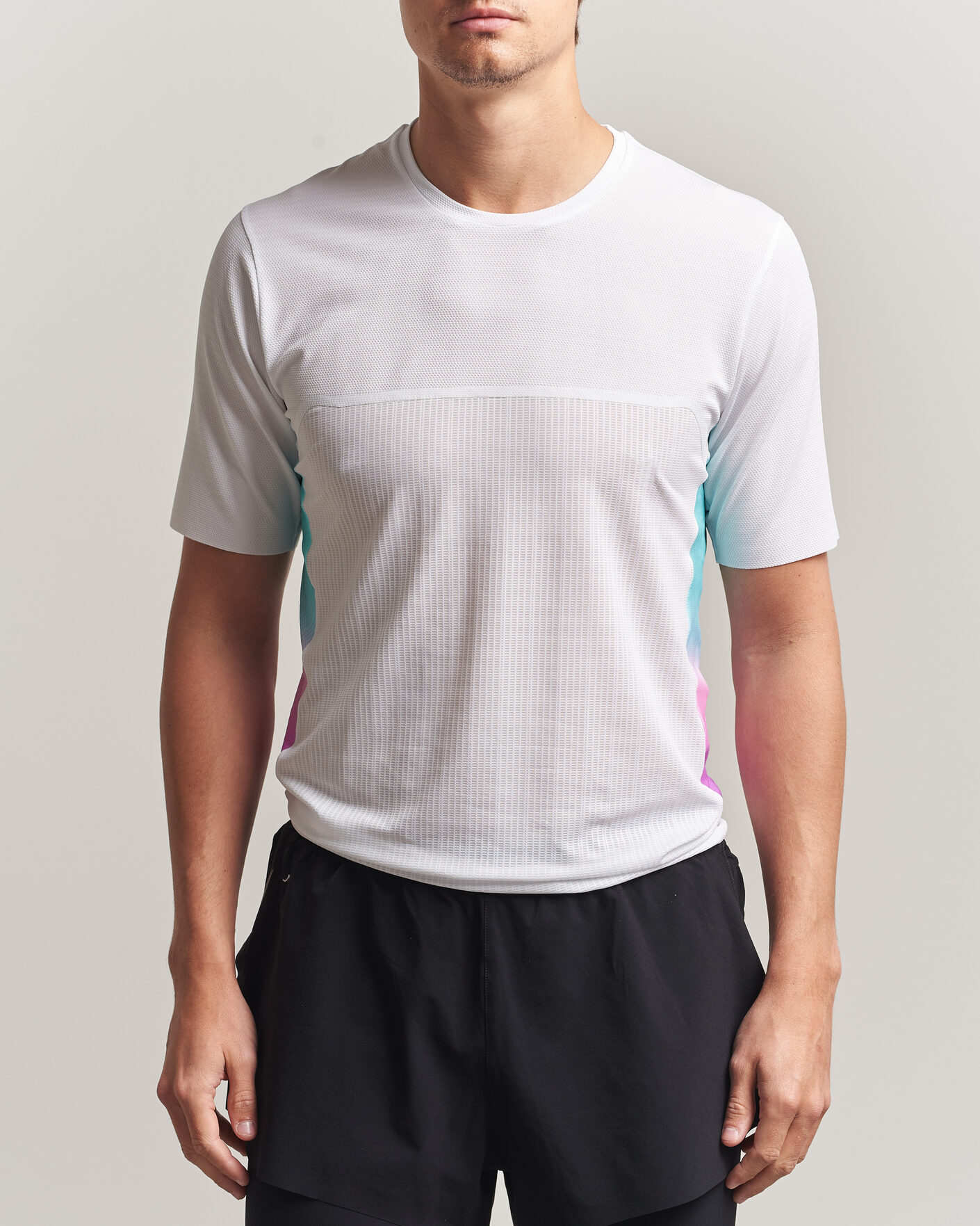 Hombres | Camisetas | SOAR Running | Hot Weather Tee White/Blue