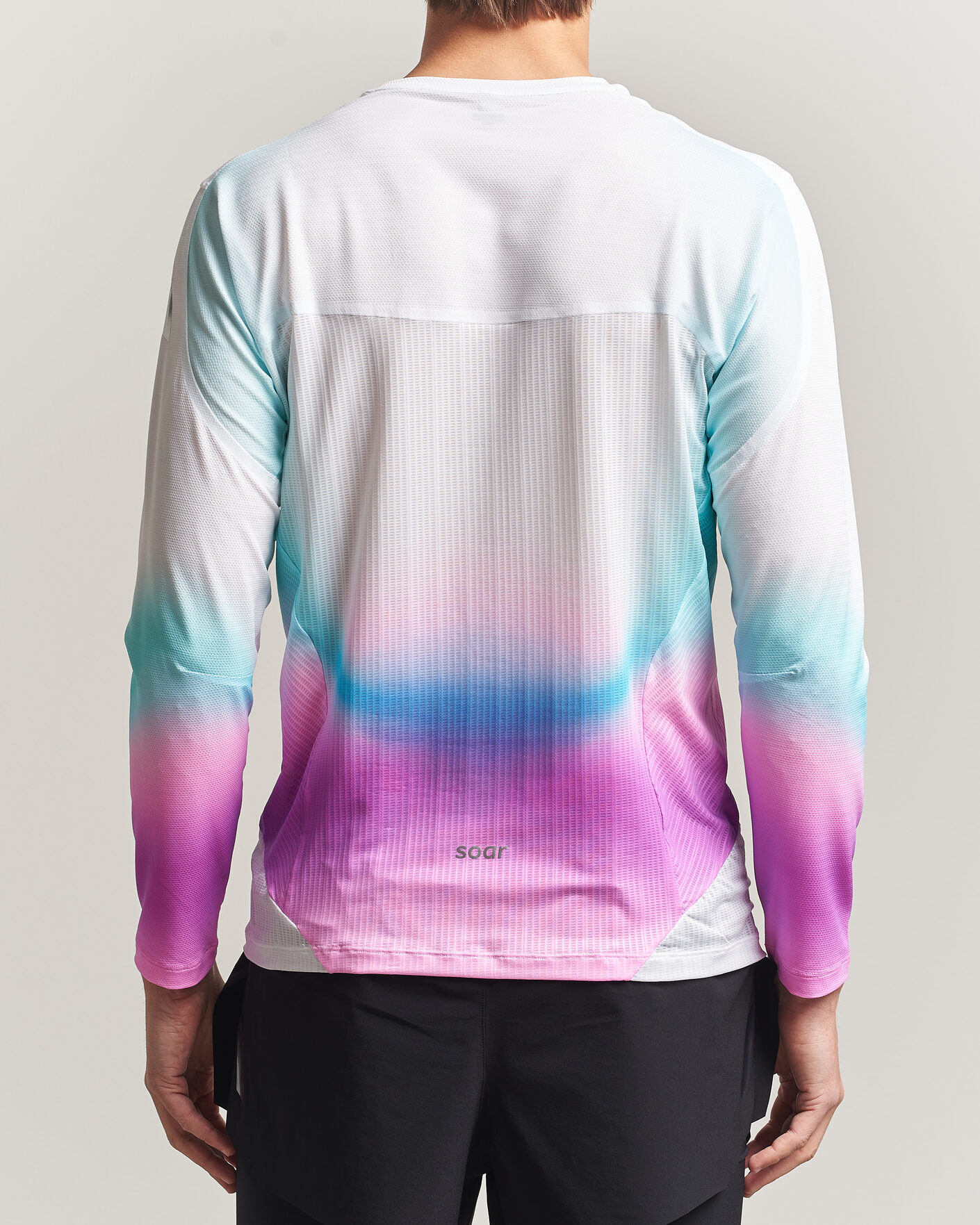 Hombres | Camisetas | SOAR Running | Hot Weather Long Sleeve Tee White/Blue