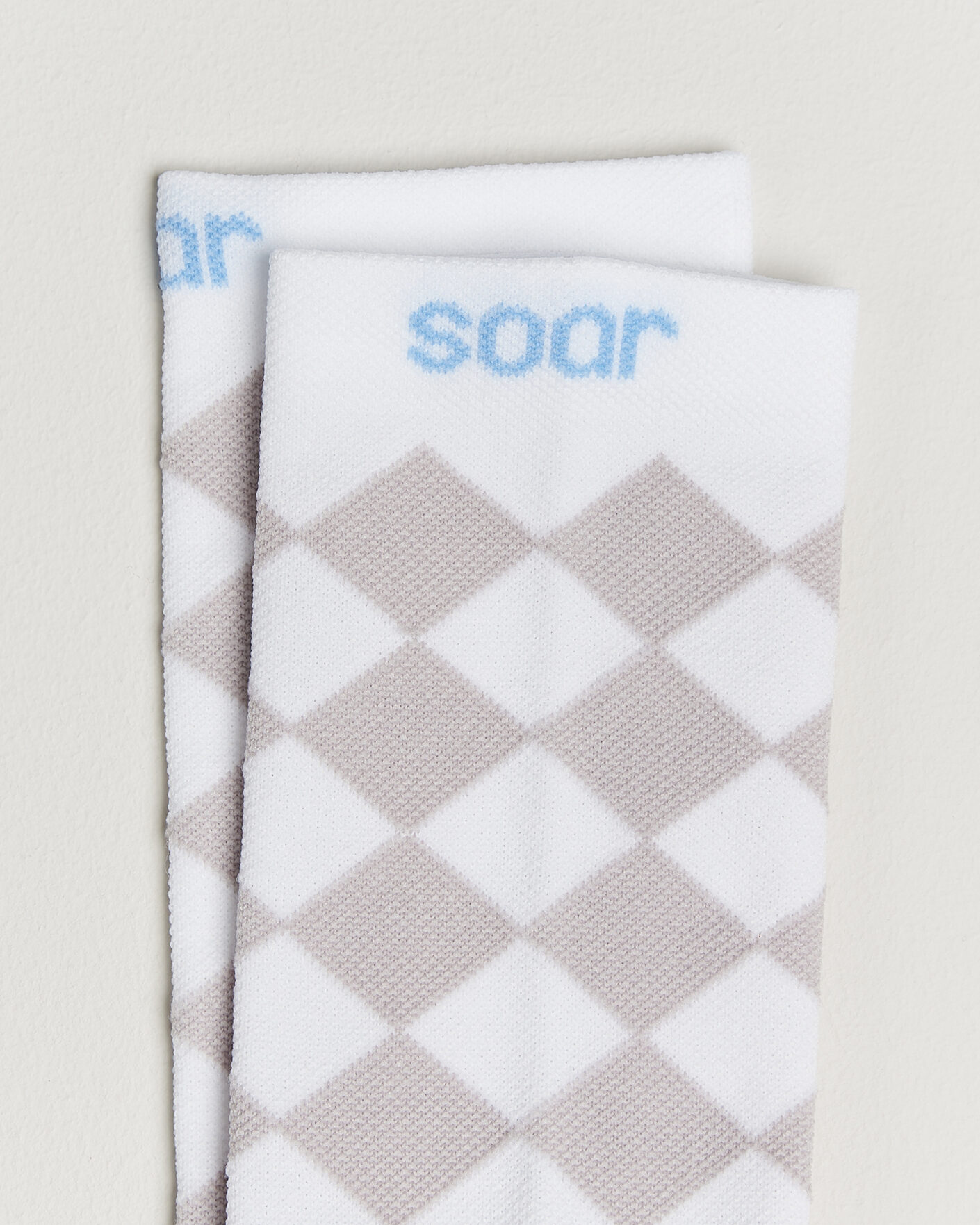 Hombres | Ropa interior y calcetines | SOAR Running | Diamond Crew Sock White/Grey