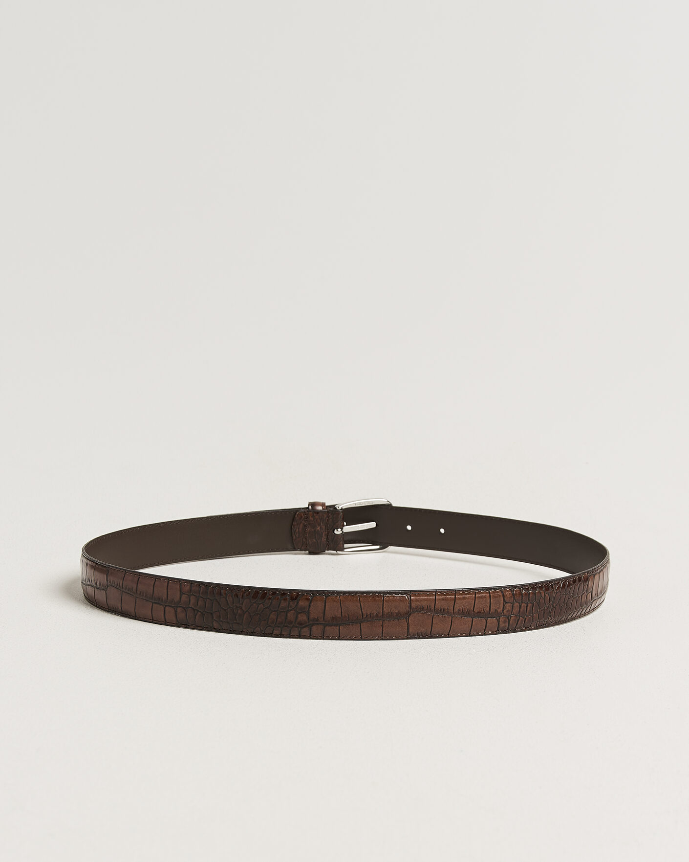 Hombres | Cinturones | Anderson's | Embossed Western Leather Belt Tan