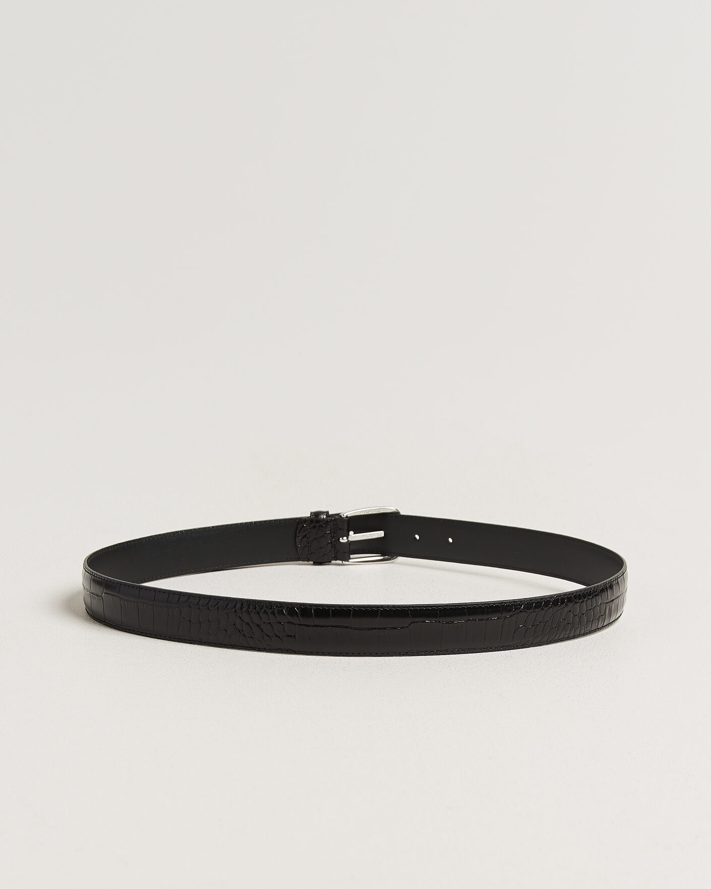 Hombres | Cinturones | Anderson's | Embossed Western Leather Belt Black