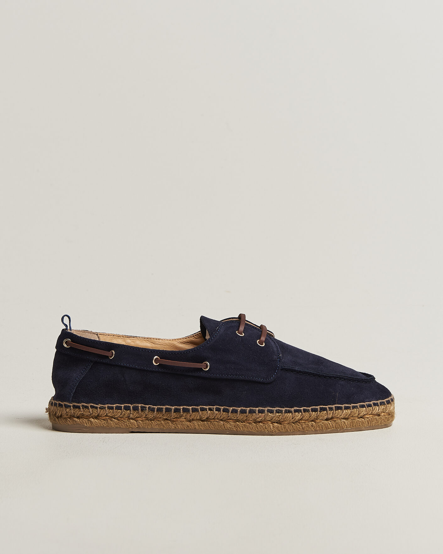 Hombres | Alpargatas | Castañer | Nemo Casual Suede Boat Shoe Azul Oscuro