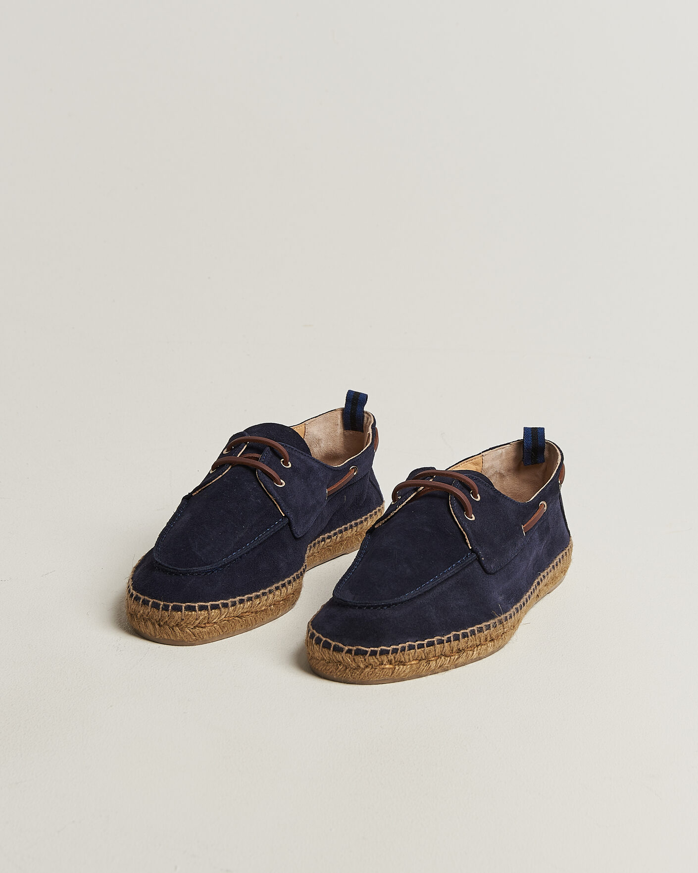 Hombres | Alpargatas | Castañer | Nemo Casual Suede Boat Shoe Azul Oscuro