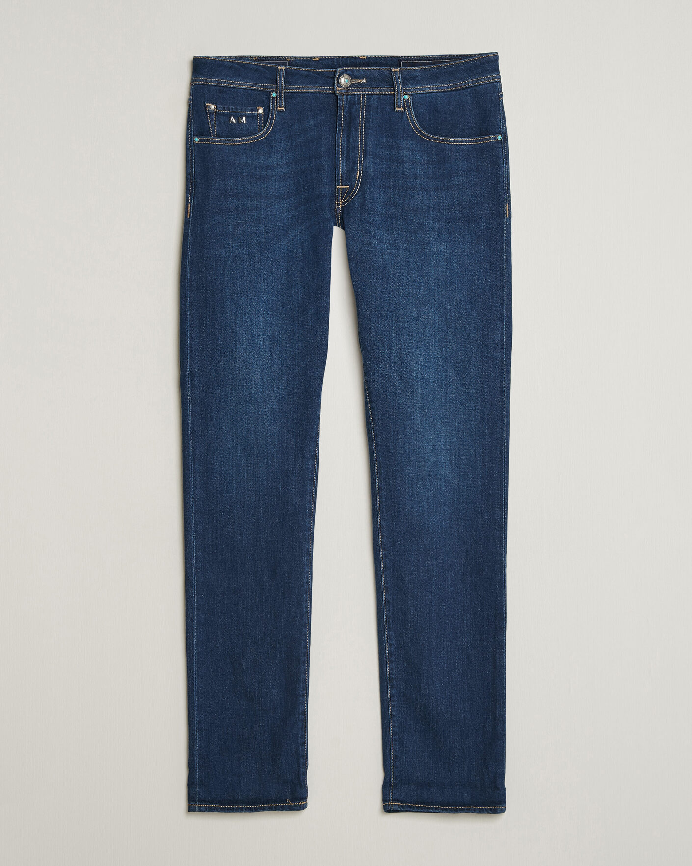 Hombres | Pantalones | Tramarossa | Michelangelo Western Badge Stretch Jeans Mid Blue