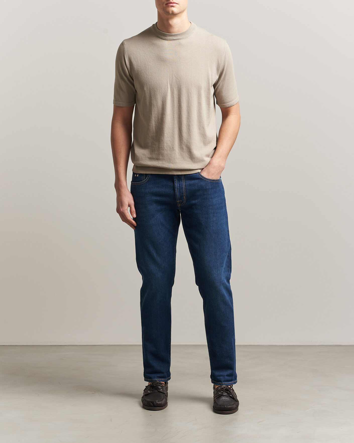 Hombres | Pantalones | Tramarossa | Michelangelo Western Badge Stretch Jeans Mid Blue