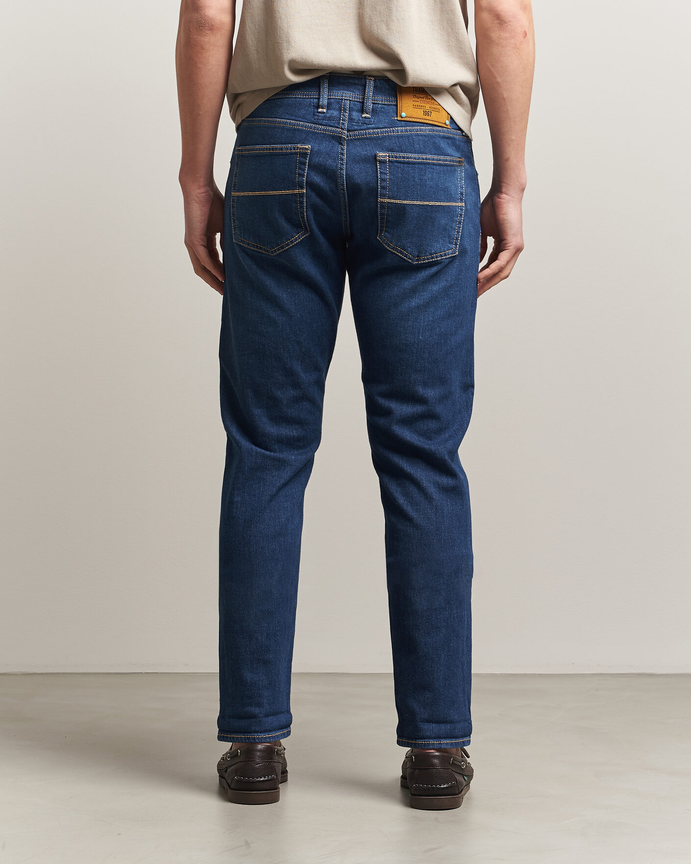 Hombres | Pantalones | Tramarossa | Michelangelo Western Badge Stretch Jeans Mid Blue