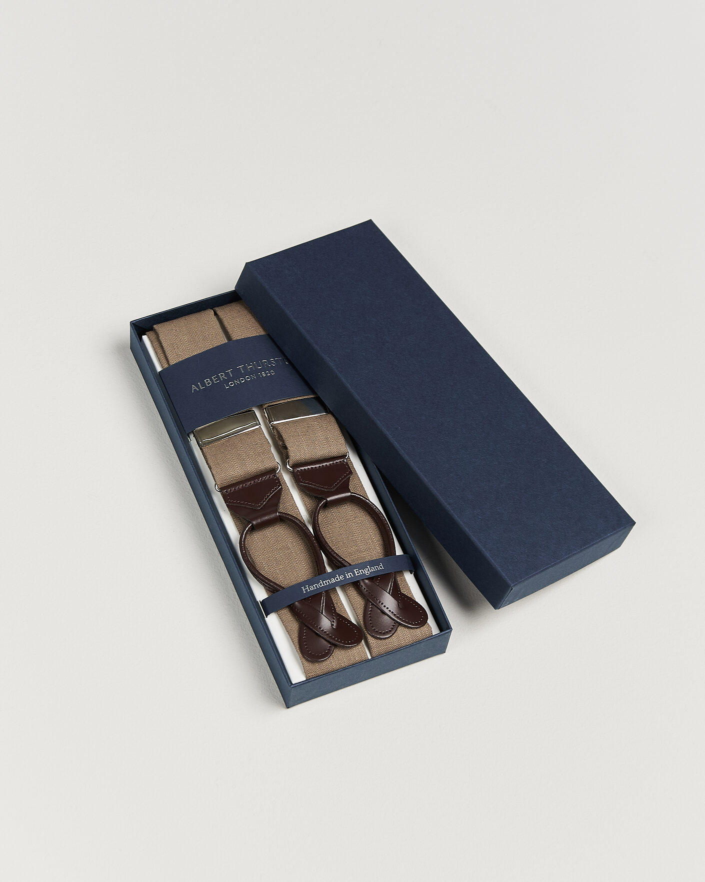Hombres | Tirantes | Albert Thurston | Linen Braces Acorn Brown