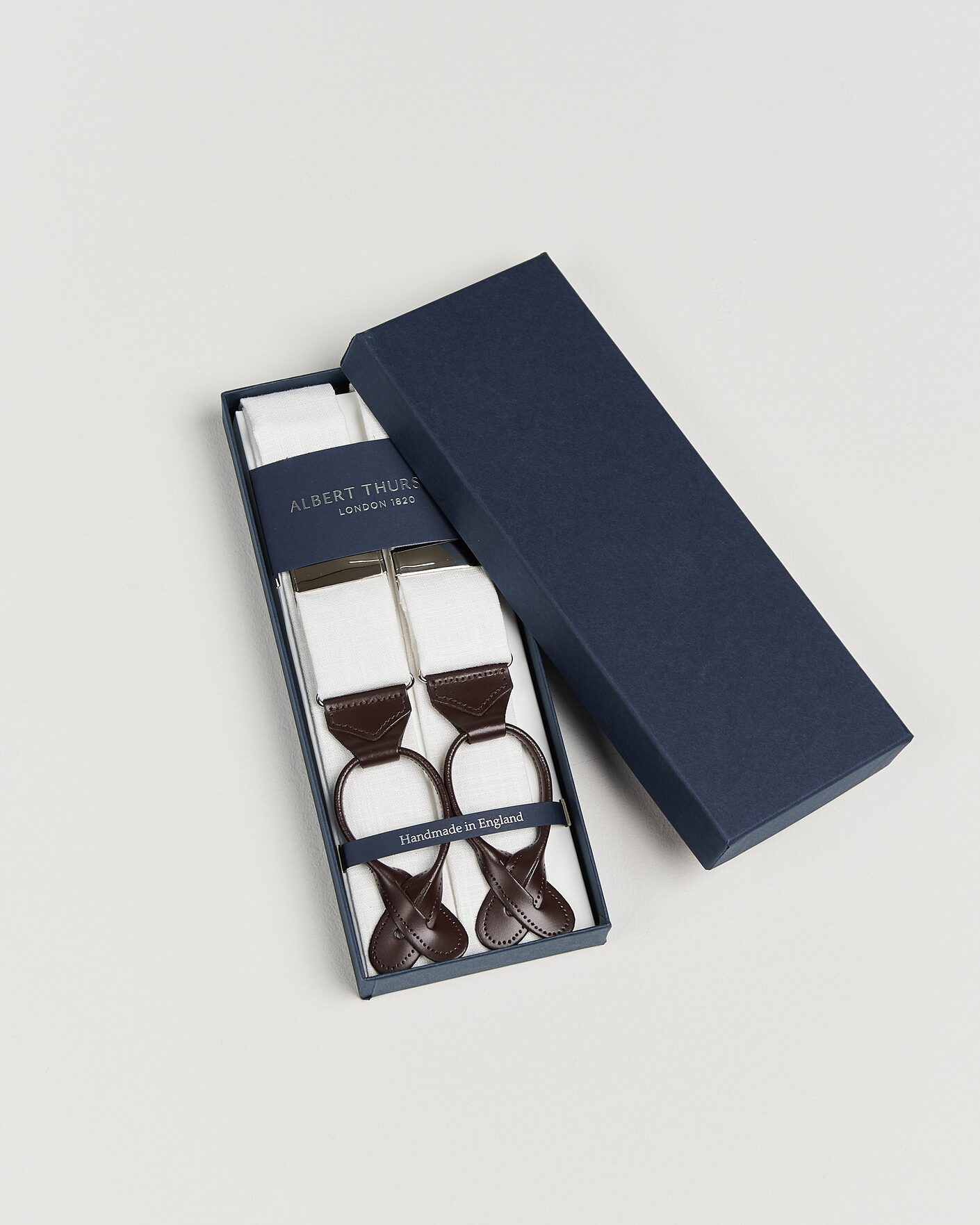 Hombres | Tirantes | Albert Thurston | Linen Braces Ivory