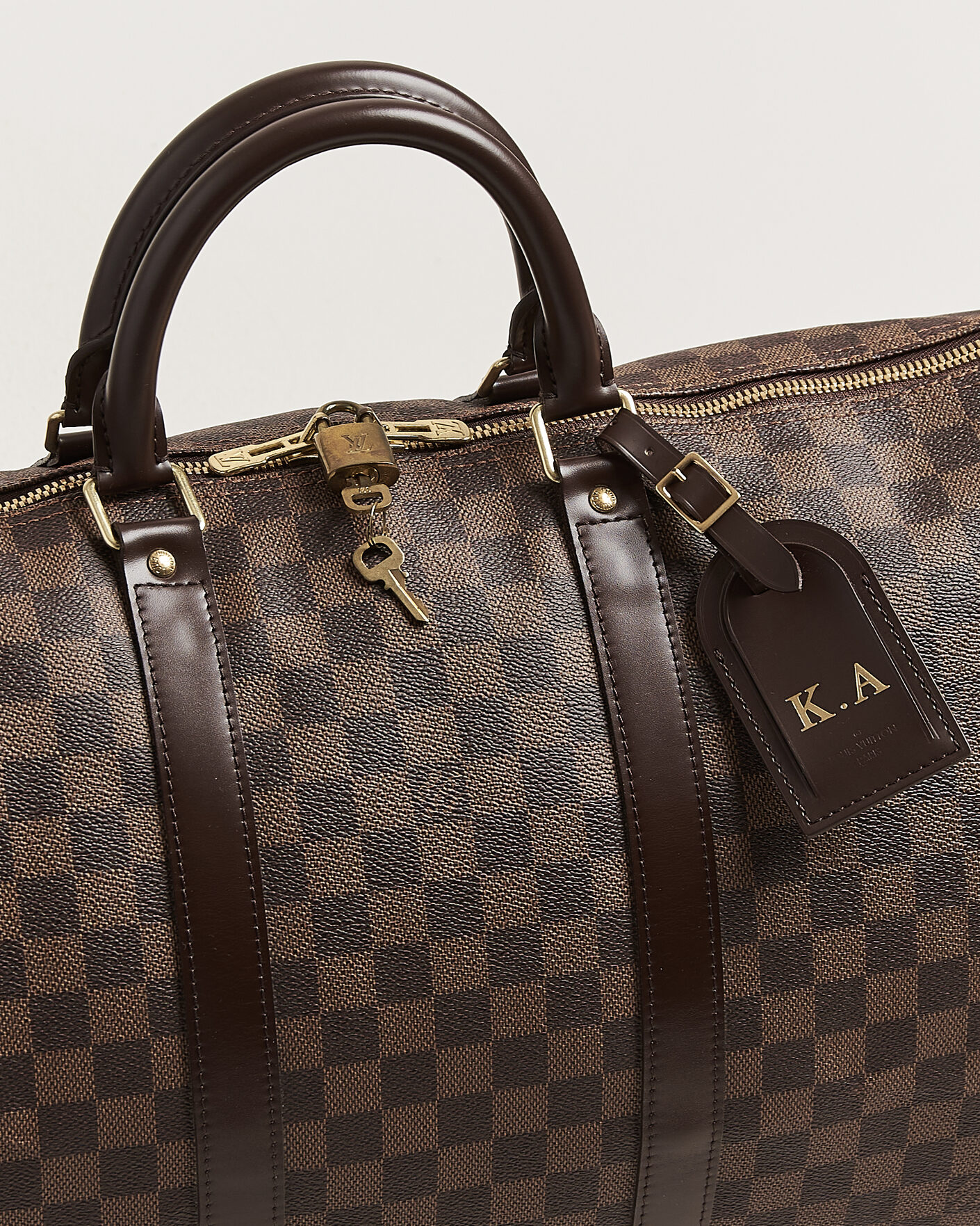 Hombres | Pre-Owned & Vintage Bags | Louis Vuitton Pre-Owned | Keepall 50 Damier Ebene