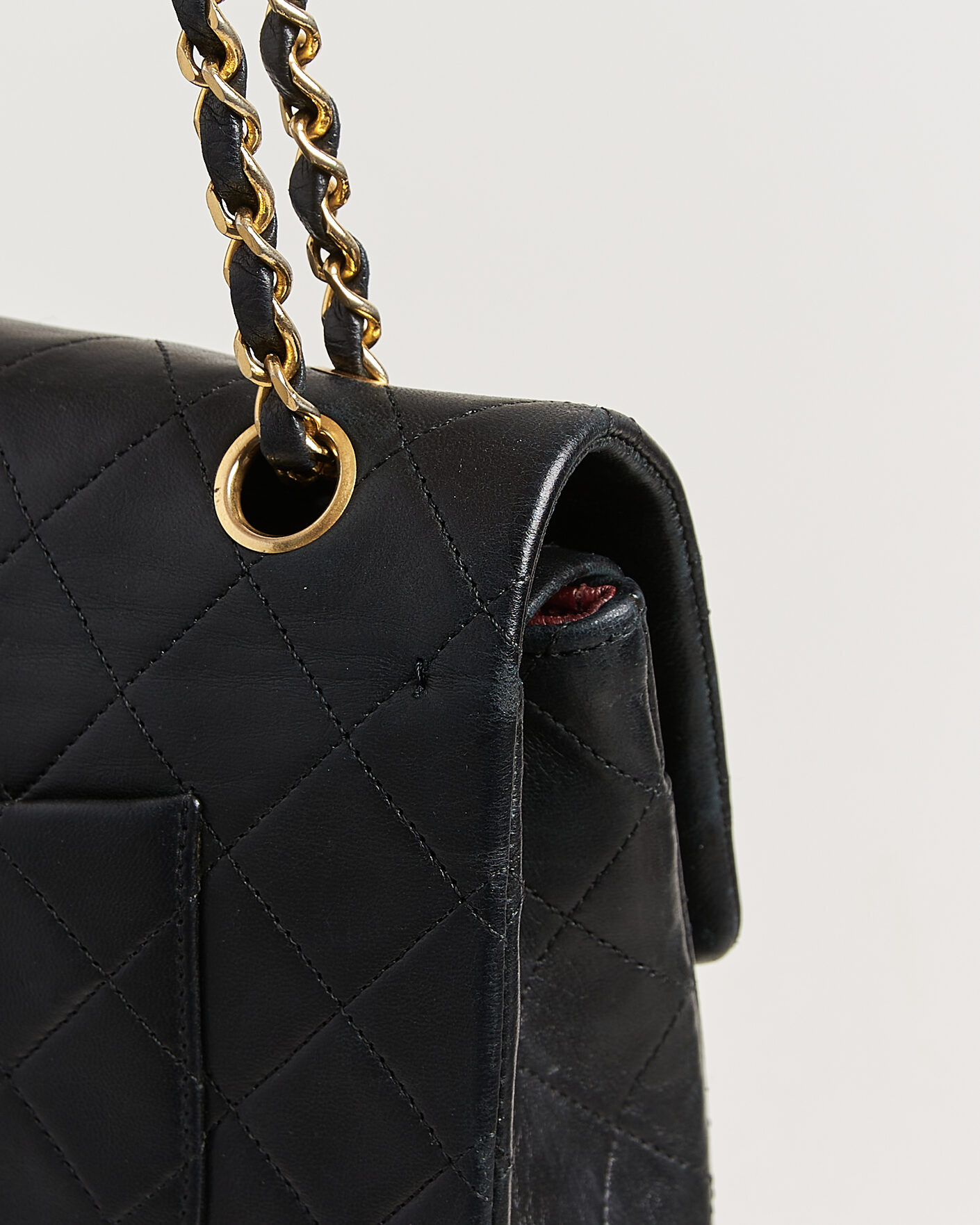 Hombres | Pre-Owned & Vintage Bags | Chanel Pre-Owned | Classic Medium Double Flap Bag Lambskin Black