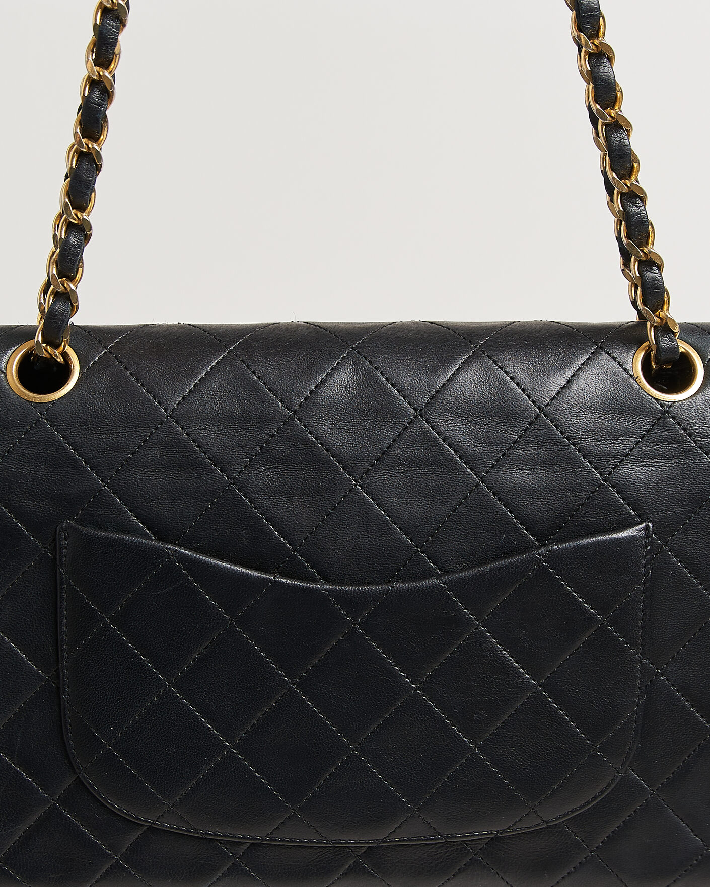 Hombres | Pre-Owned & Vintage Bags | Chanel Pre-Owned | Classic Medium Double Flap Bag Lambskin Black