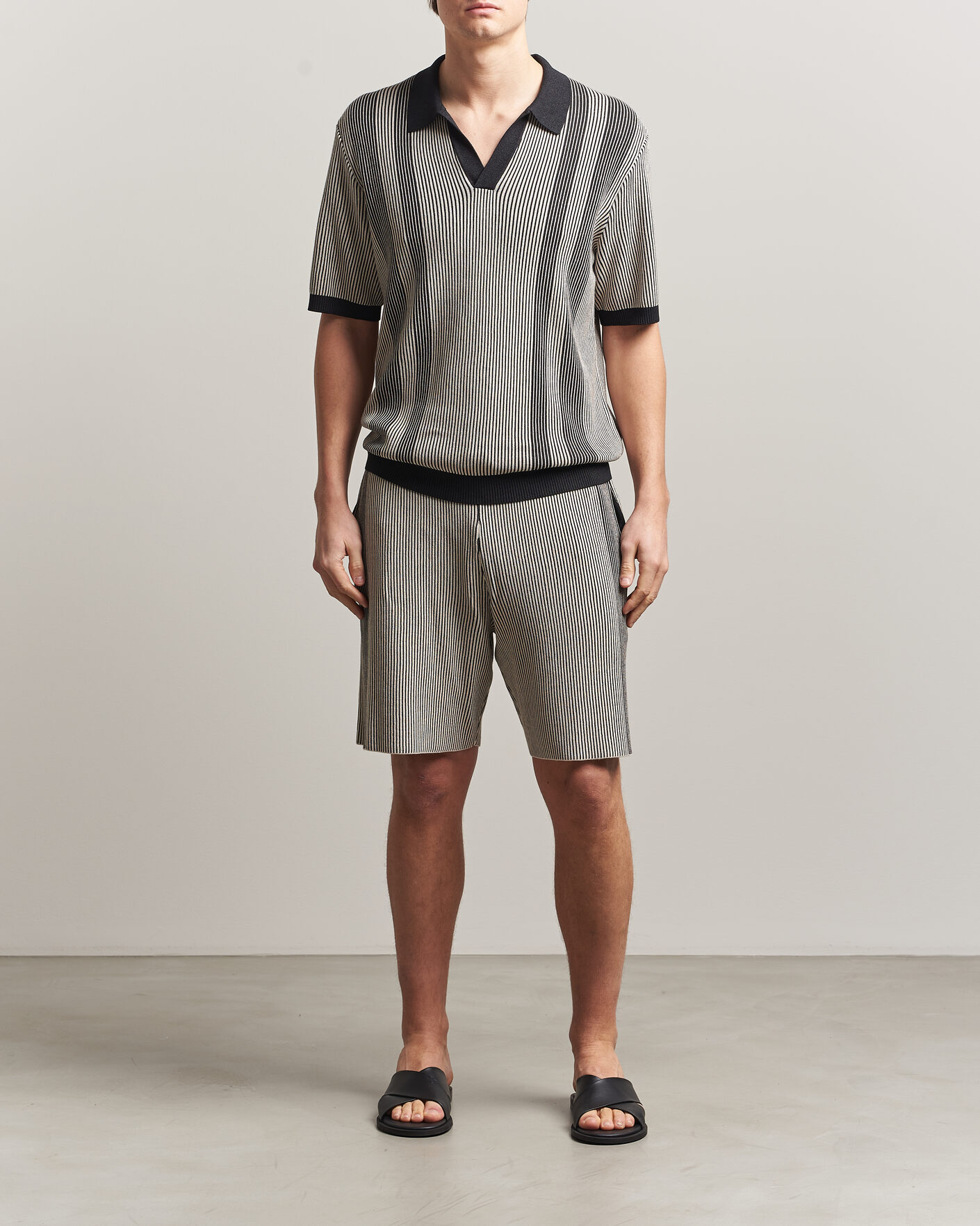 Hombres | Polos | J.Lindeberg | Sal Knitted Polo Moonbeam