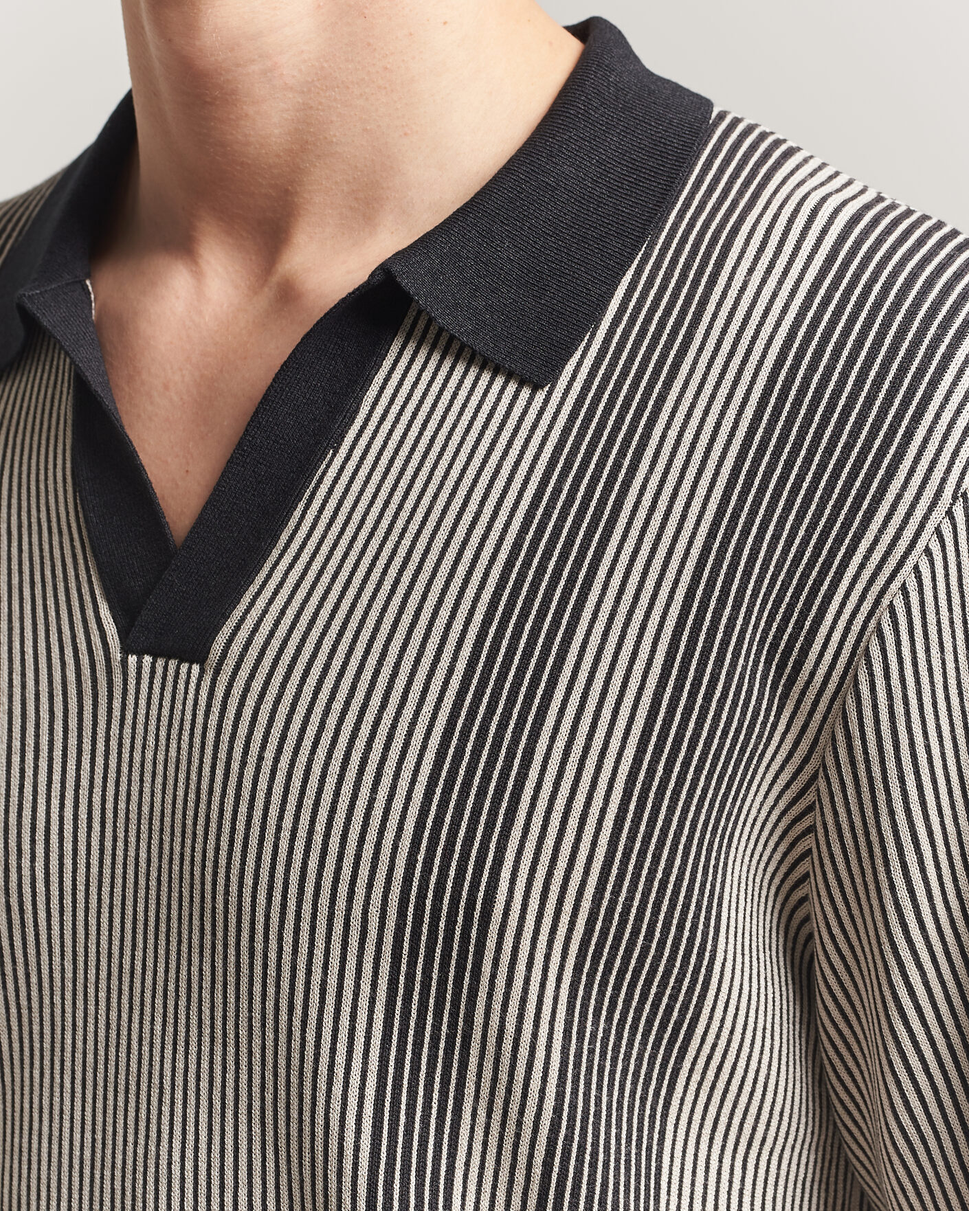 Hombres | Polos | J.Lindeberg | Sal Knitted Polo Moonbeam