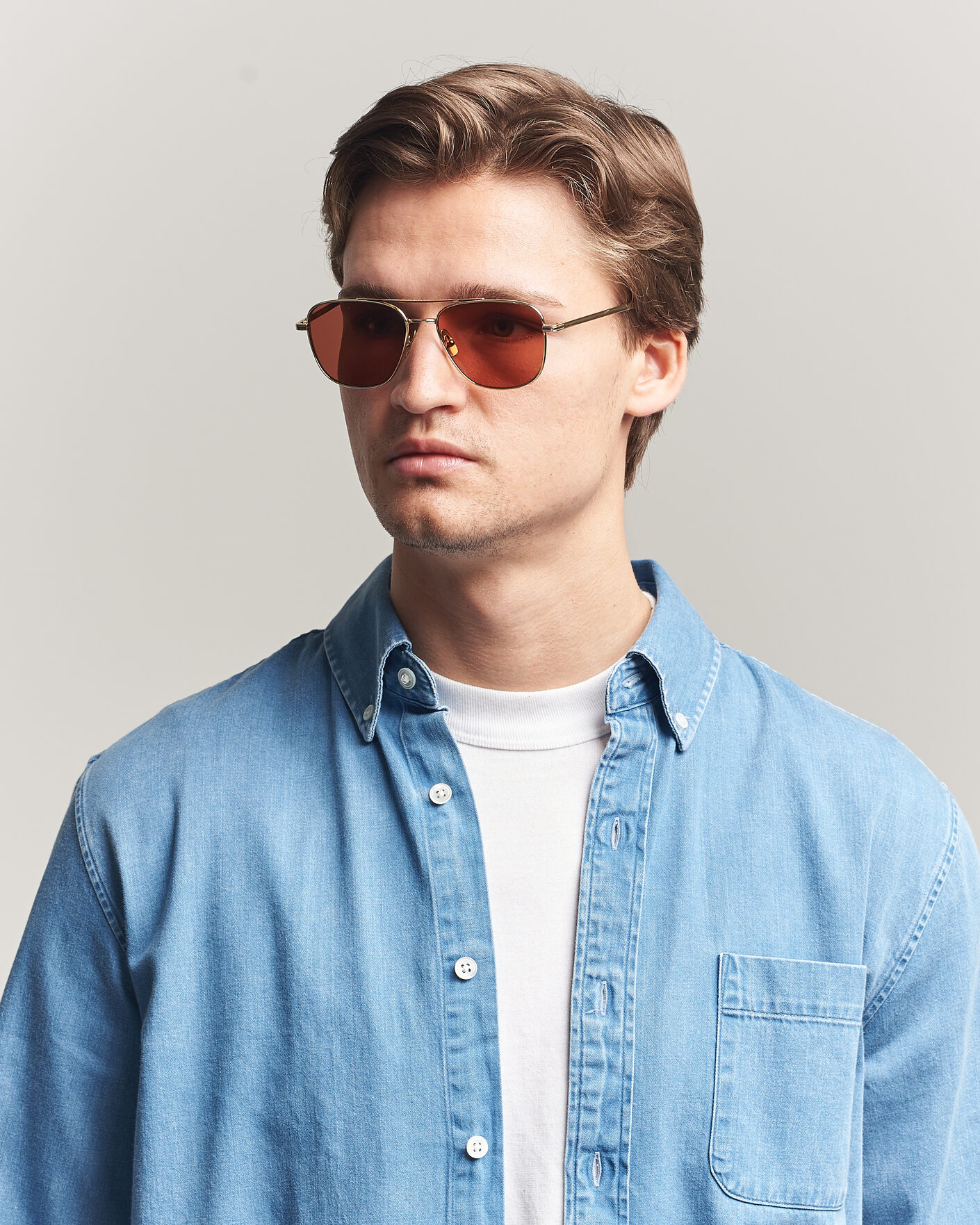 Hombres | Gafas de sol | Garrett Leight | El Capitan Sunglasses Gold