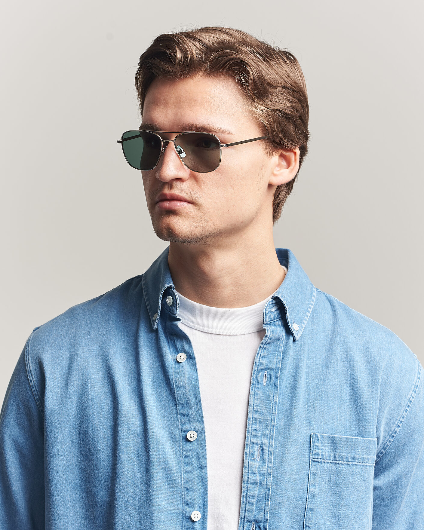 Hombres | Gafas de sol | Garrett Leight | El Capitan Sunglasses Silver
