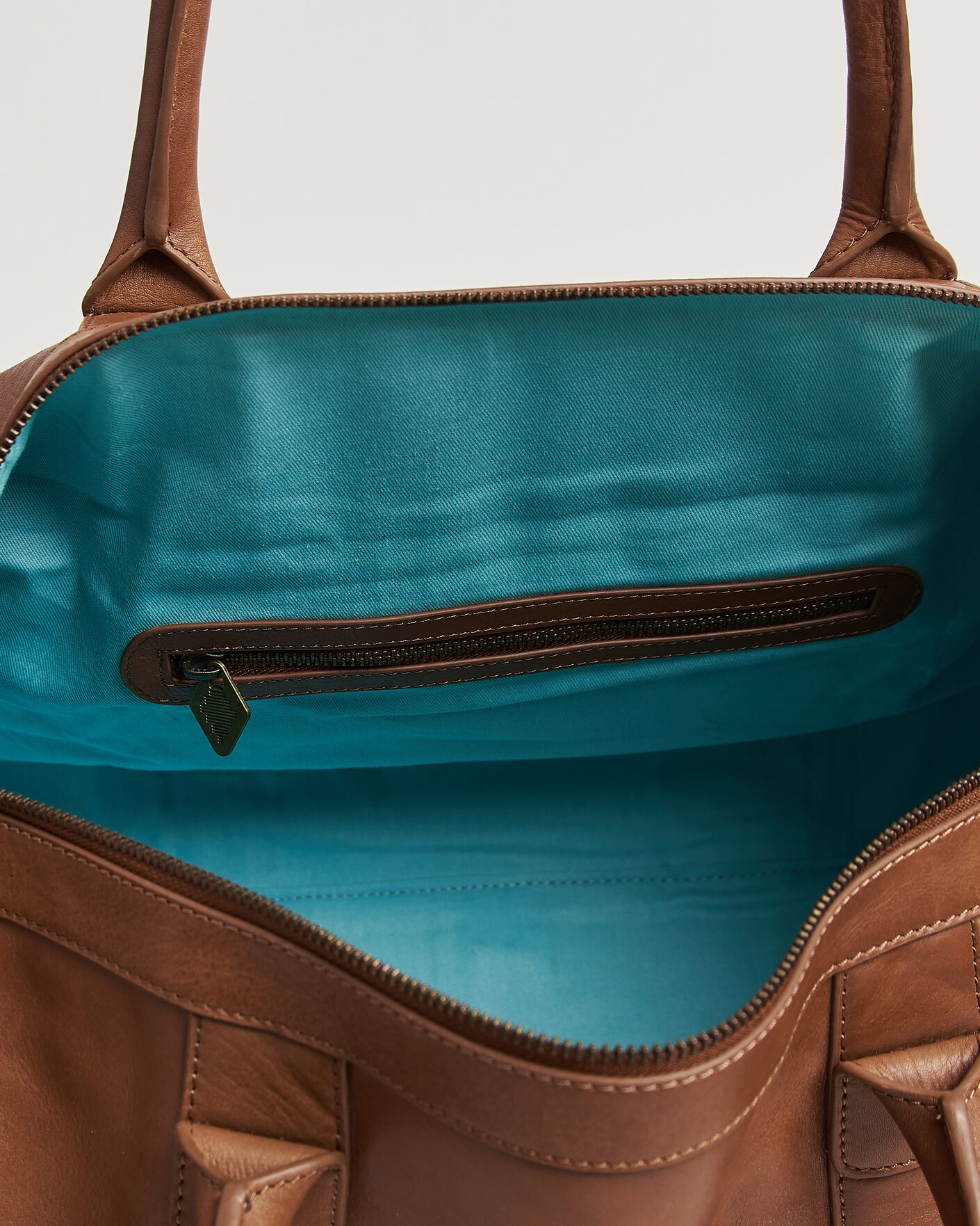 Hombres | Bolsos | Pampeano | Varon Small Leather Weekend Bag Tan