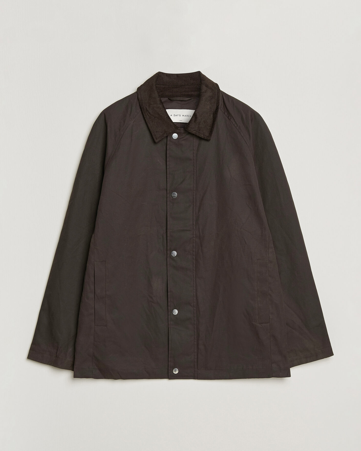 Hombres | Abrigos y chaquetas | A Day's March | Limestone Waxed Jacket Dark Brown