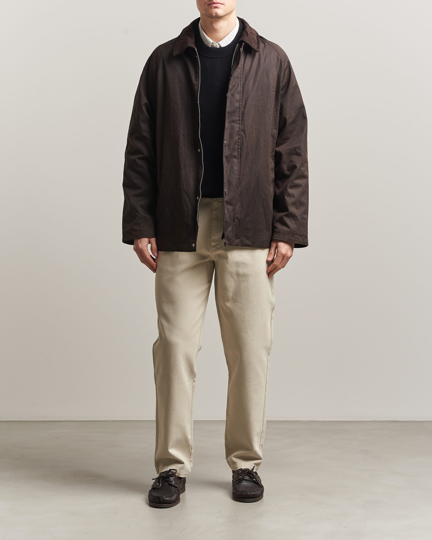 Hombres | Abrigos y chaquetas | A Day's March | Limestone Waxed Jacket Dark Brown