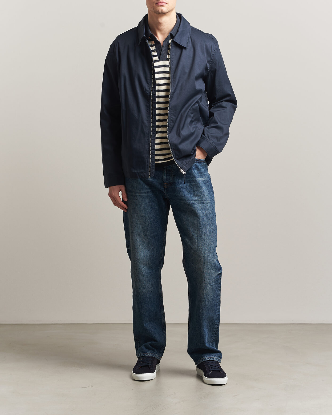 Hombres | Abrigos y chaquetas | A Day's March | Garland Cotton Jacket Navy