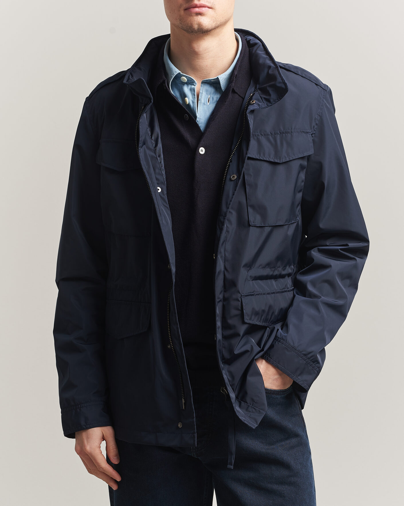 Hombres | Abrigos y chaquetas | A Day's March | Barnett M65 Nylon Jacket Navy