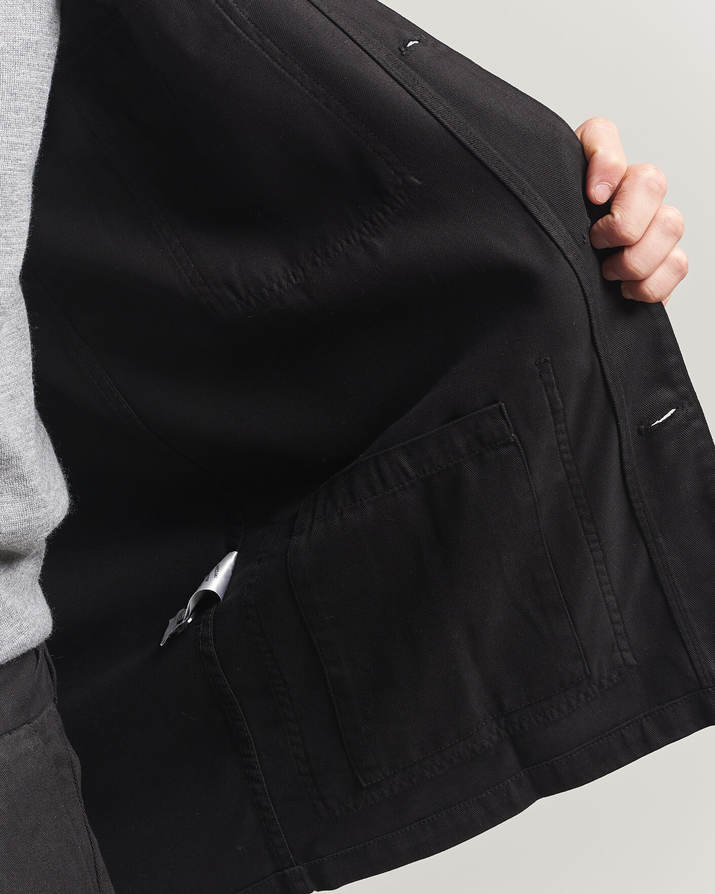 Hombres | Camisas | A Day's March | Banagher Lyocell Overshirt Black