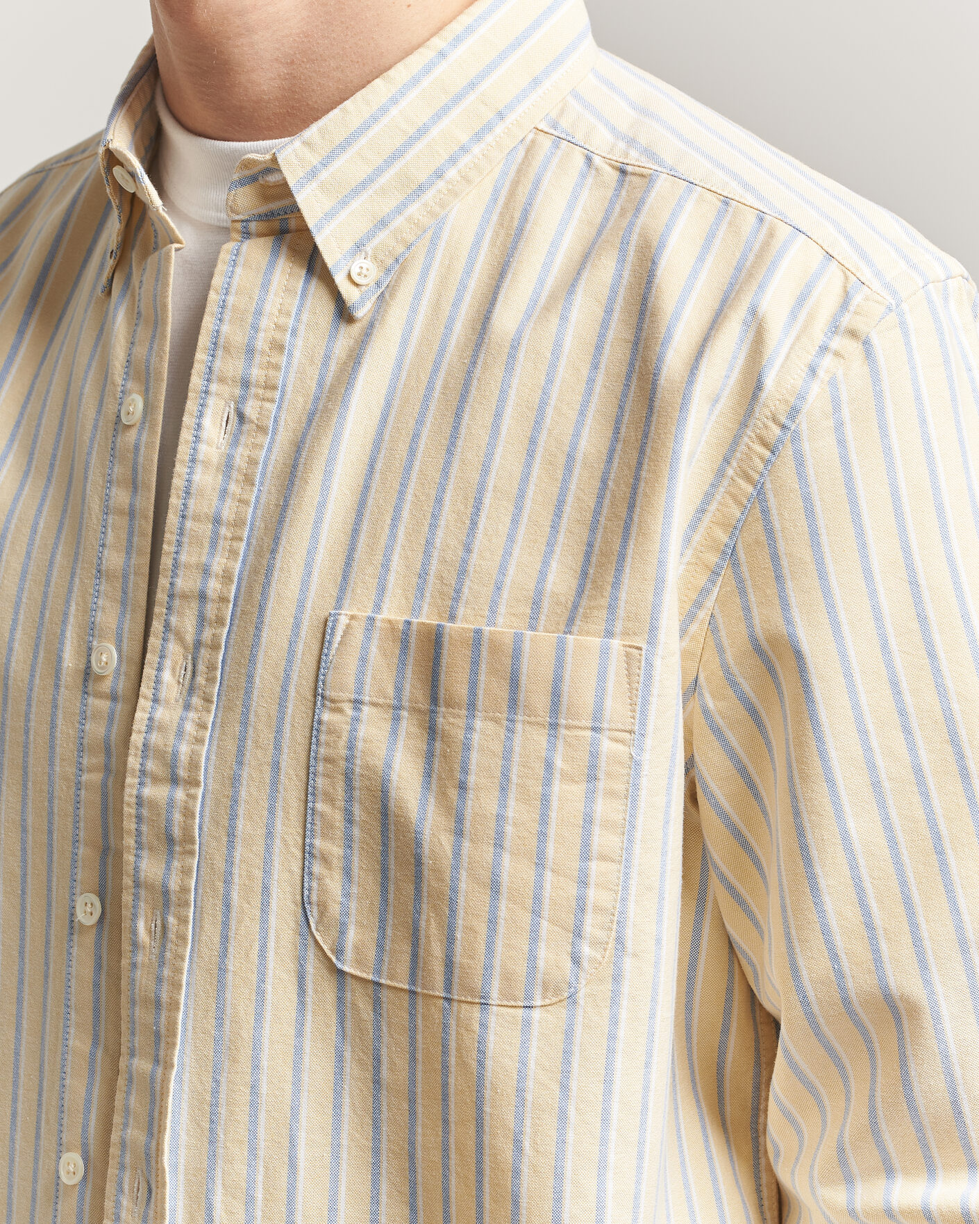 Hombres | Camisas | A Day's March | Original Oxford Shirt Yellow Multi