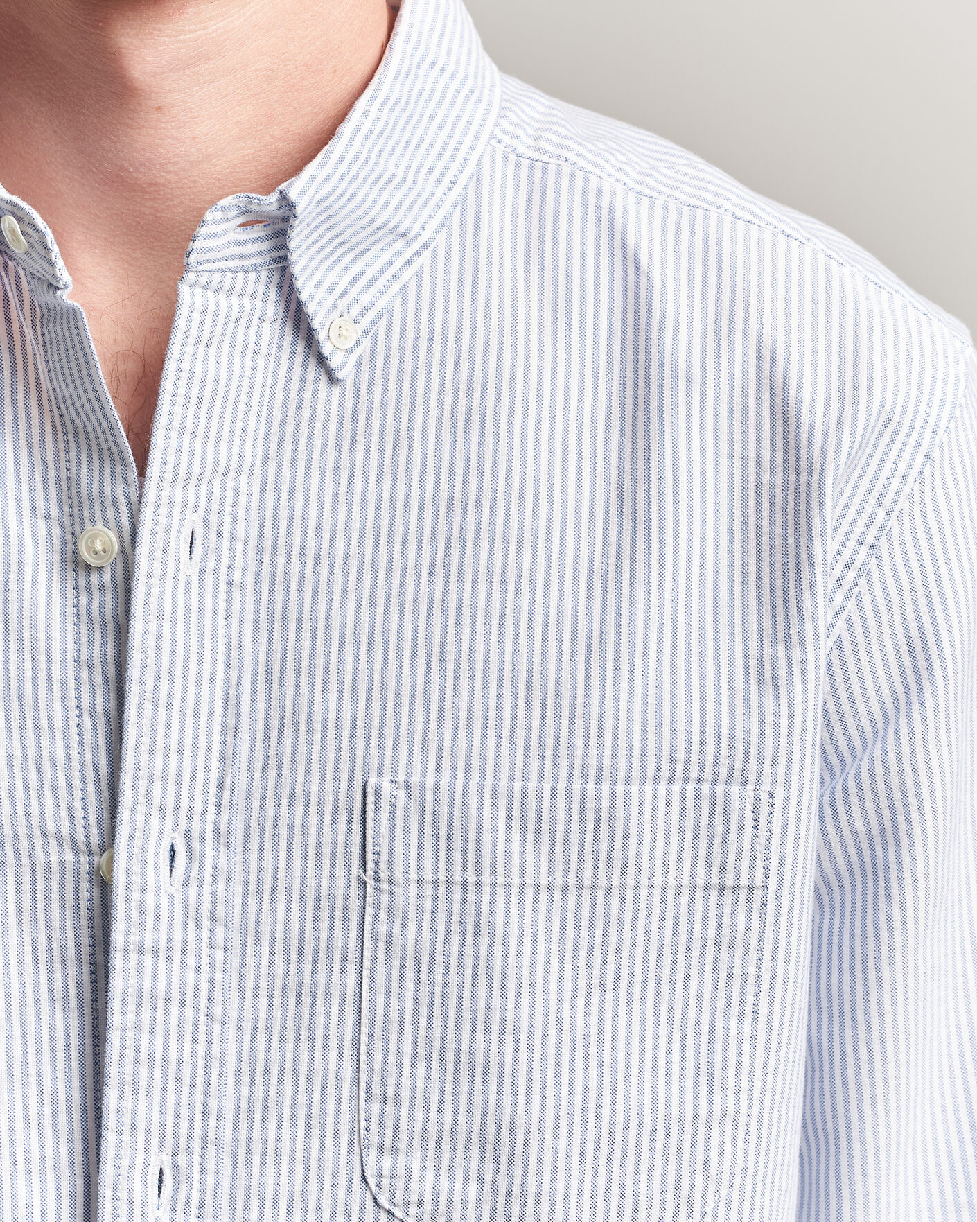 Hombres | Camisas | A Day's March | Original Oxford Shirt Blue/White