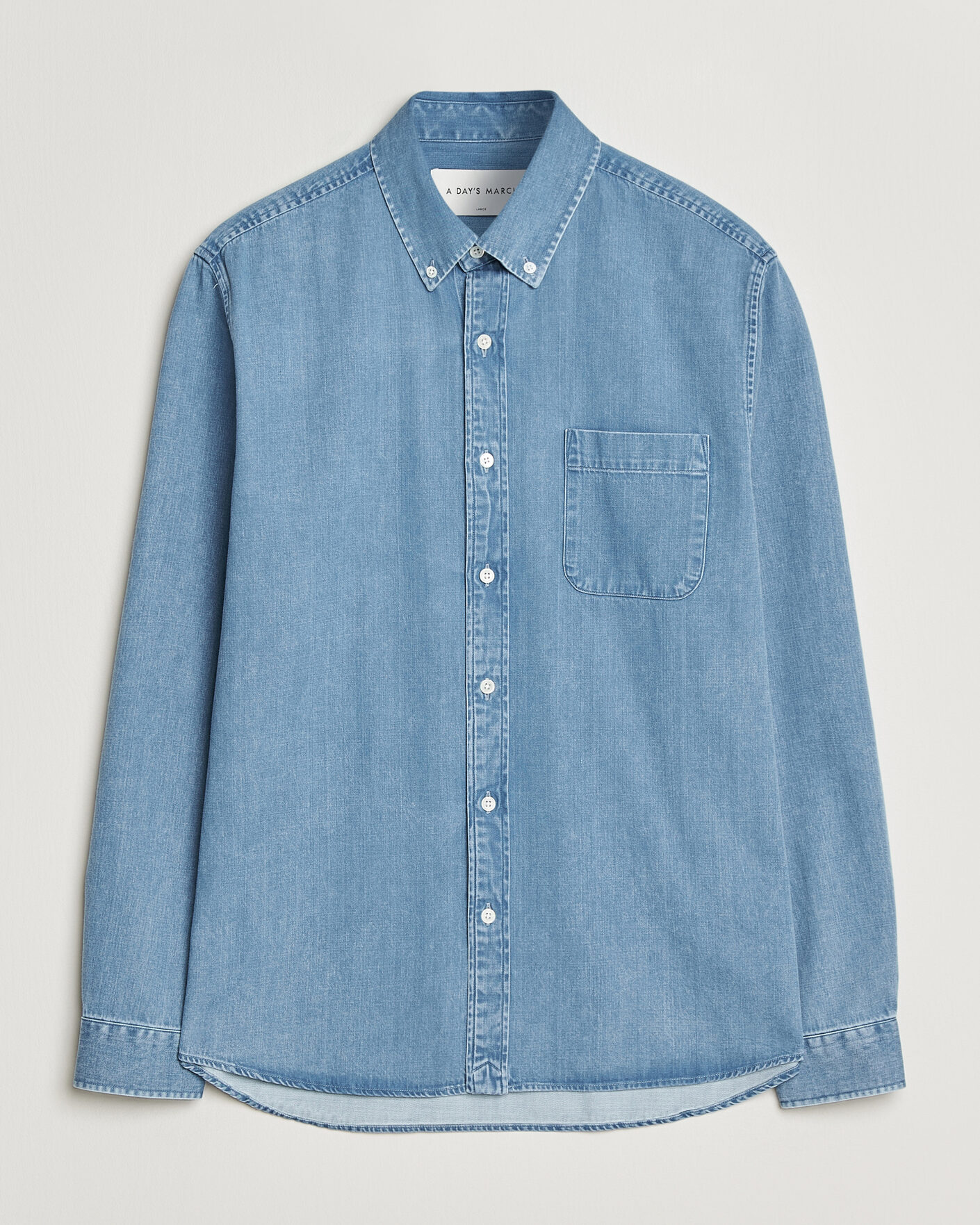 Hombres | Camisas | A Day's March | Original Denim Shirt Light Blue