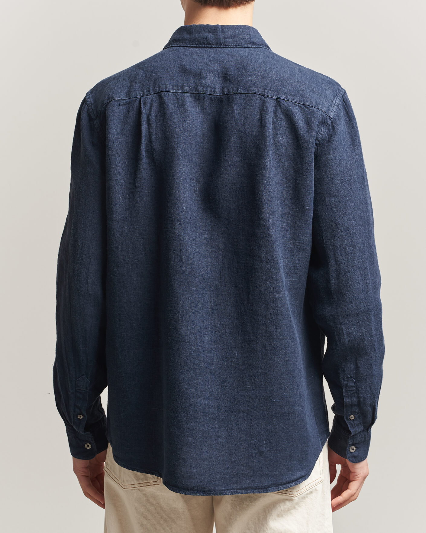 Hombres | Camisas | A Day's March | Daintree Linen Shirt Navy