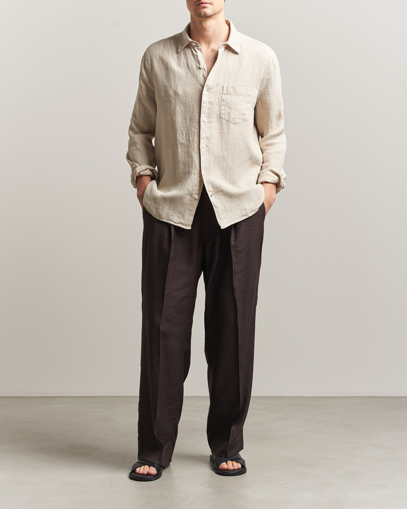 Hombres | Camisas | A Day's March | Daintree Linen Shirt Moonstruck
